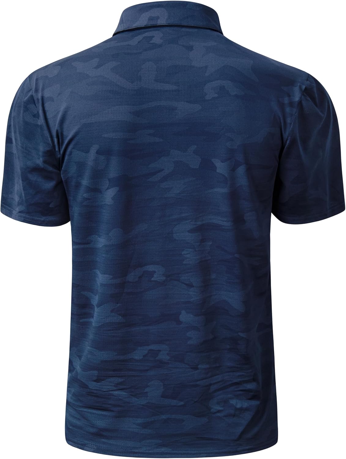 TAPULCO Mens Quick Dry Polo Shirts Camouflage Pattern Performance Athletic Lightweight Breathable Casual Golf Tshirts