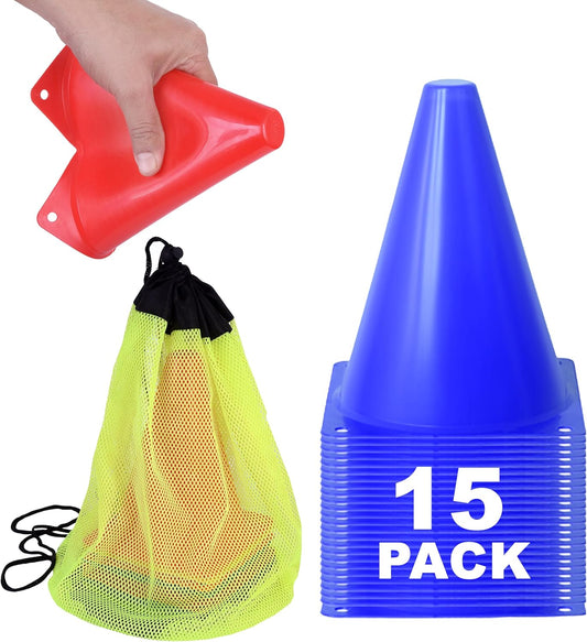 Cones for Sports Training, 7 Inches Tall & Visible, Durable and Easy to Handle Sports Cones, Ideal for All Kinds of Training Cones Activities and Field Practice Sport