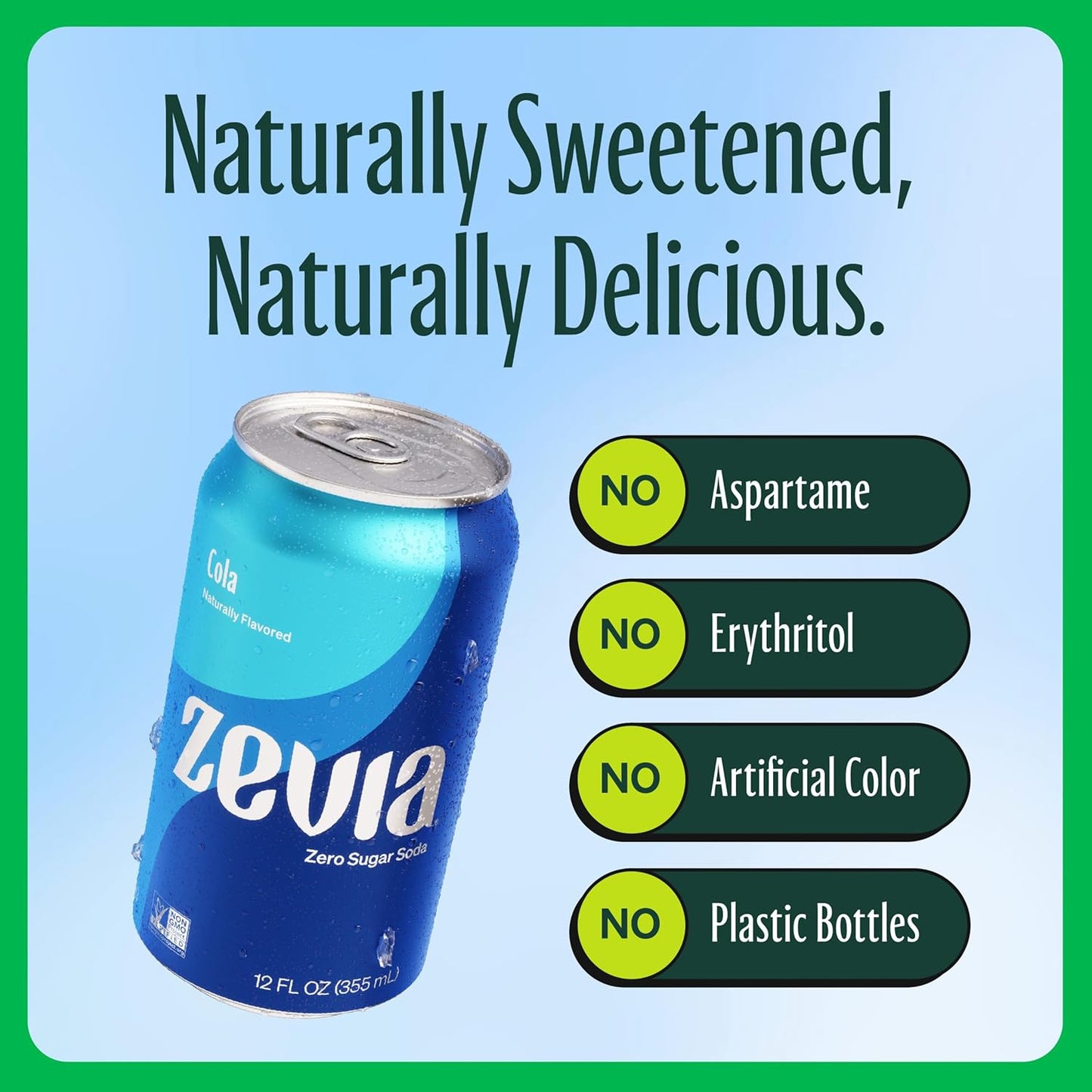 Zevia Zero Sugar Soda, Nostalgic Variety Pack, 12 oz Cans (24-Pack) – Naturally Sweetened, Non-GMO Project Verified, Gluten-Free, Vegan