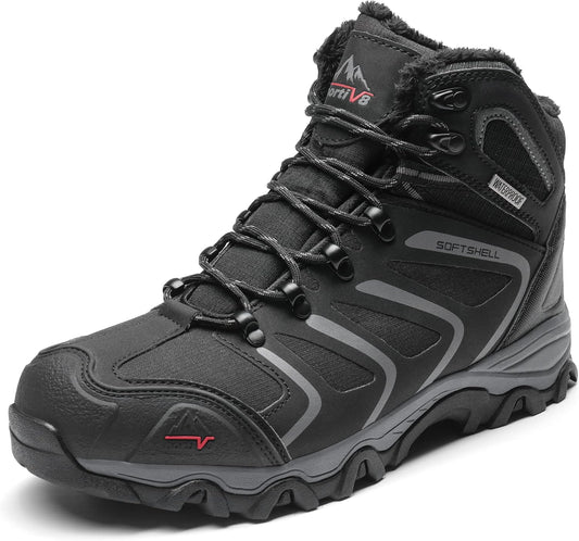 NORTIV 8 Men's Ankle High Waterproof Hiking Boots Outdoor Lightweight Shoes Trekking Trails Armadillo