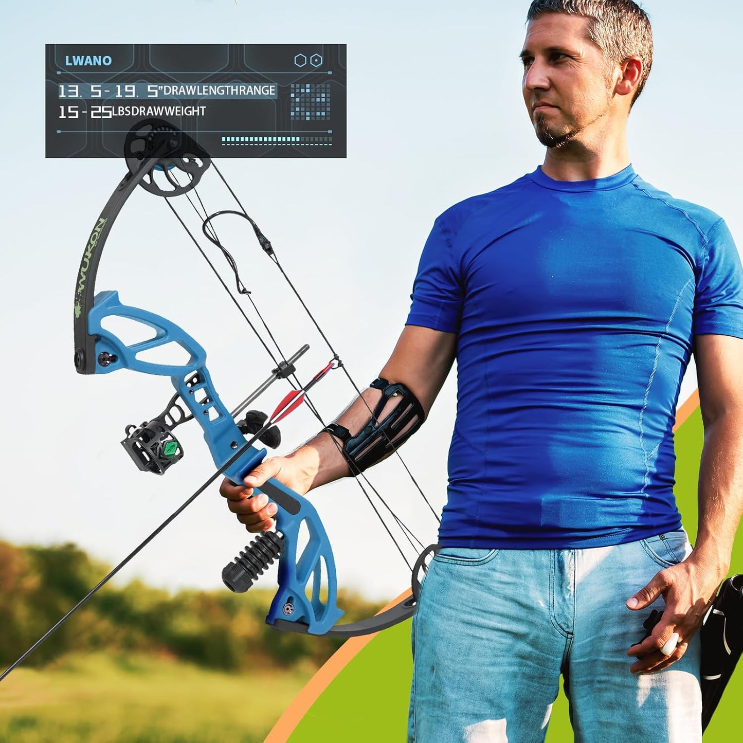 Compound Bow Archery Sets for Youth & Kids,Beginners, Right Hand Compound Bows, Draw Length 18"-27",15-30 lbs Draw Weight, 260fps, Hunting Bow Archery Arrows Set