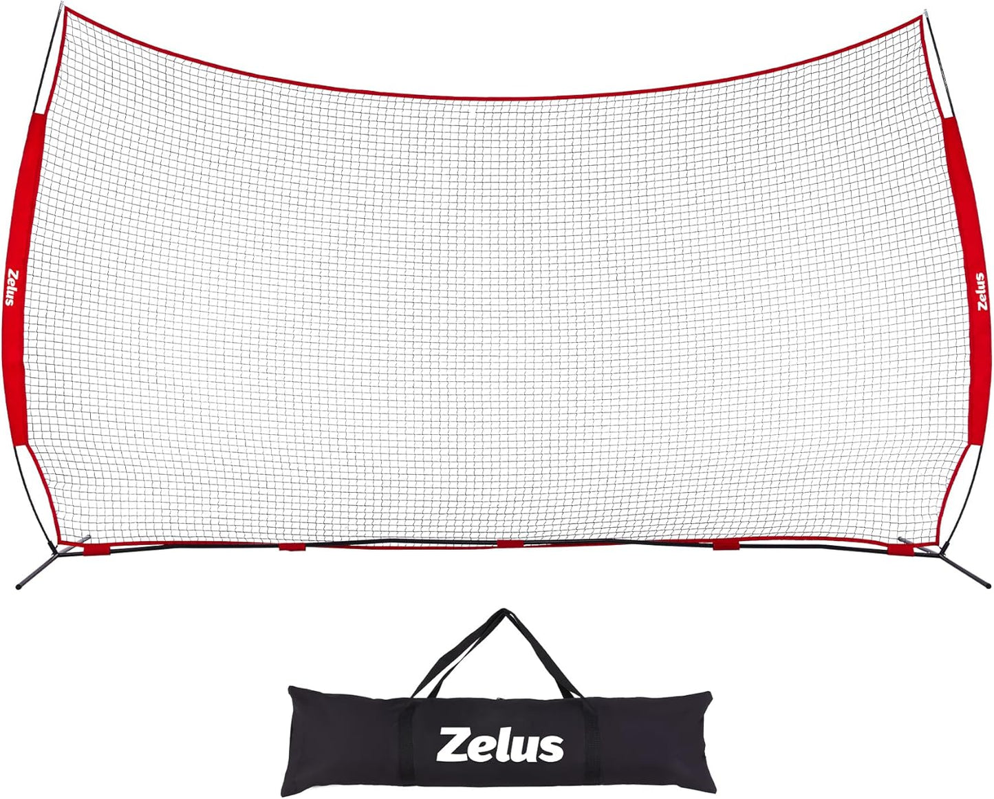 12x9ft / 16x10ft Barricade Backstop Net, Ball Sports Barrier, Practice Net for Baseball, Softball, Lacrosse, Soccer, Basketball and More