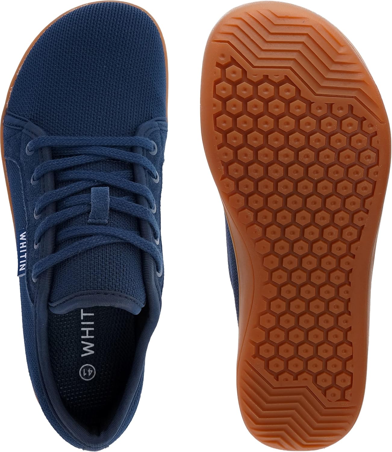 WHITIN Men's Wide Minimalist Barefoot Sneakers | Zero Drop Sole | Optimal Relaxation