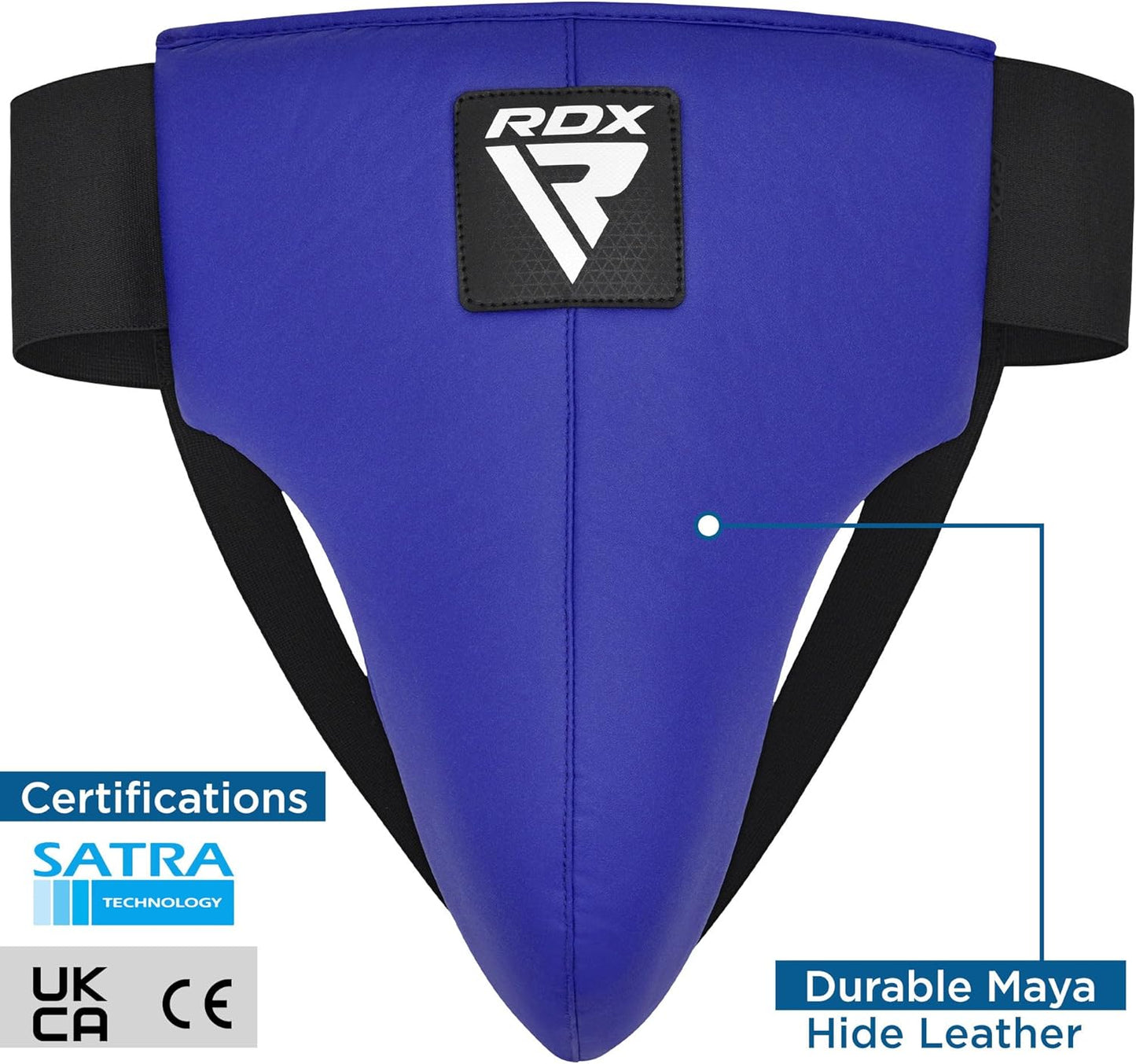 RDX Groin Protector for Boxing, Muay Thai, Kickboxing and MMA Training, Maya Hide Leather Abdo Gear for Martial Arts , SATRA Approved Abdominal Guard for Karate and Taekwondo