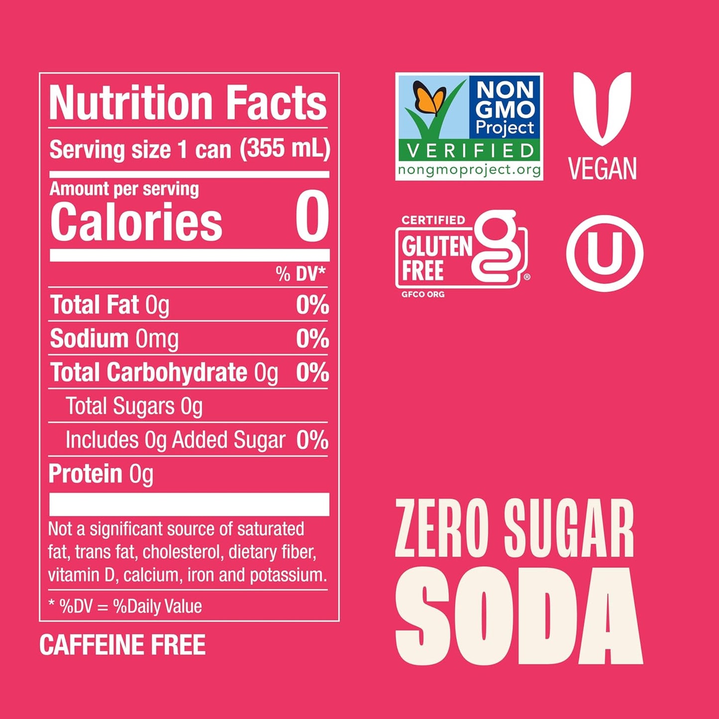 Zevia Zero Sugar Soda, Fruity Variety Pack, 12 oz Cans (24-Pack) – Naturally Sweetened, Zero Calorie Sugar Free Soda - Non-GMO Project Verified, Gluten-Free, Vegan