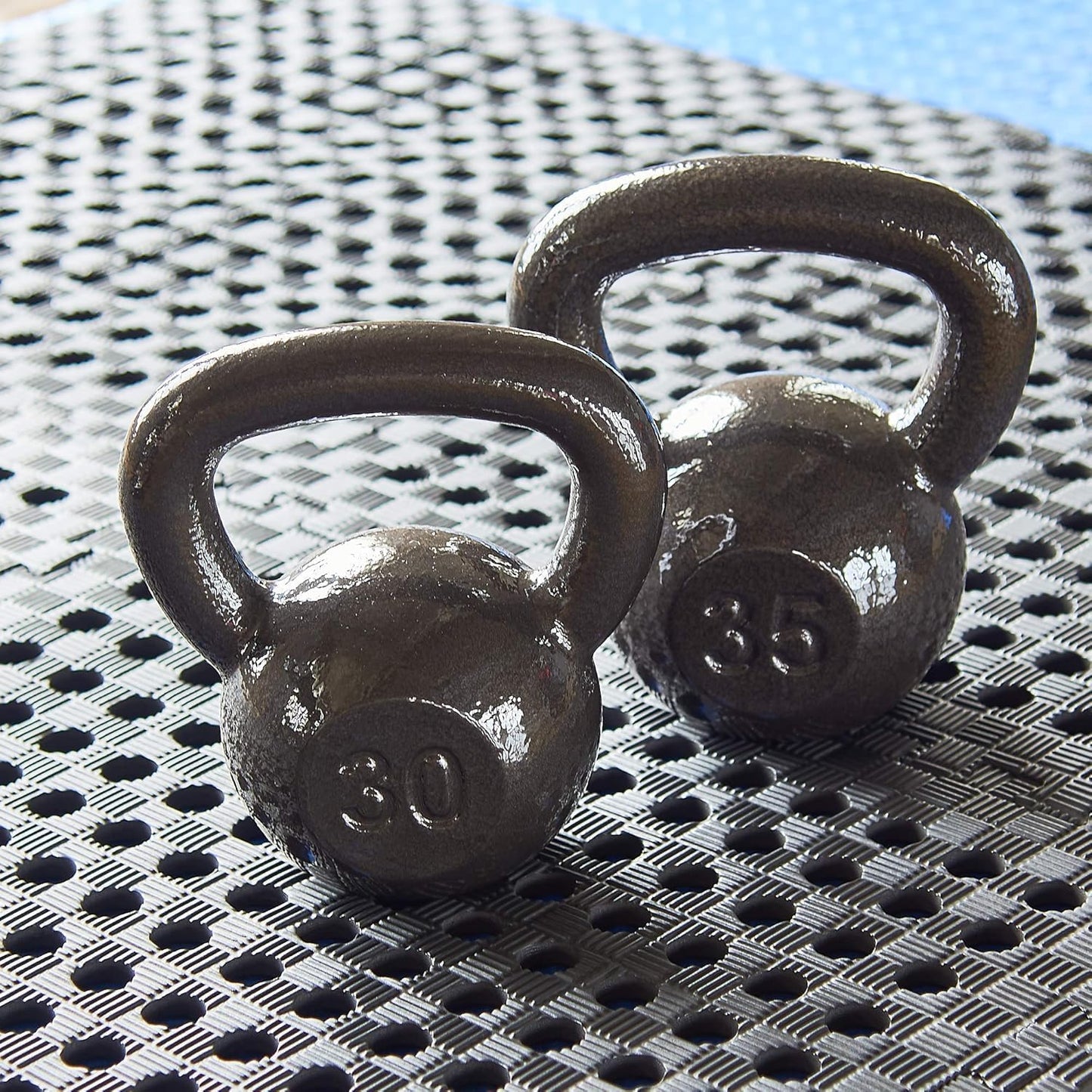 Cast Iron Kettlebell Weights for Home Gym, Heavy Duty Strength Training, Workout Equipment for HIIT, Functional Fitness