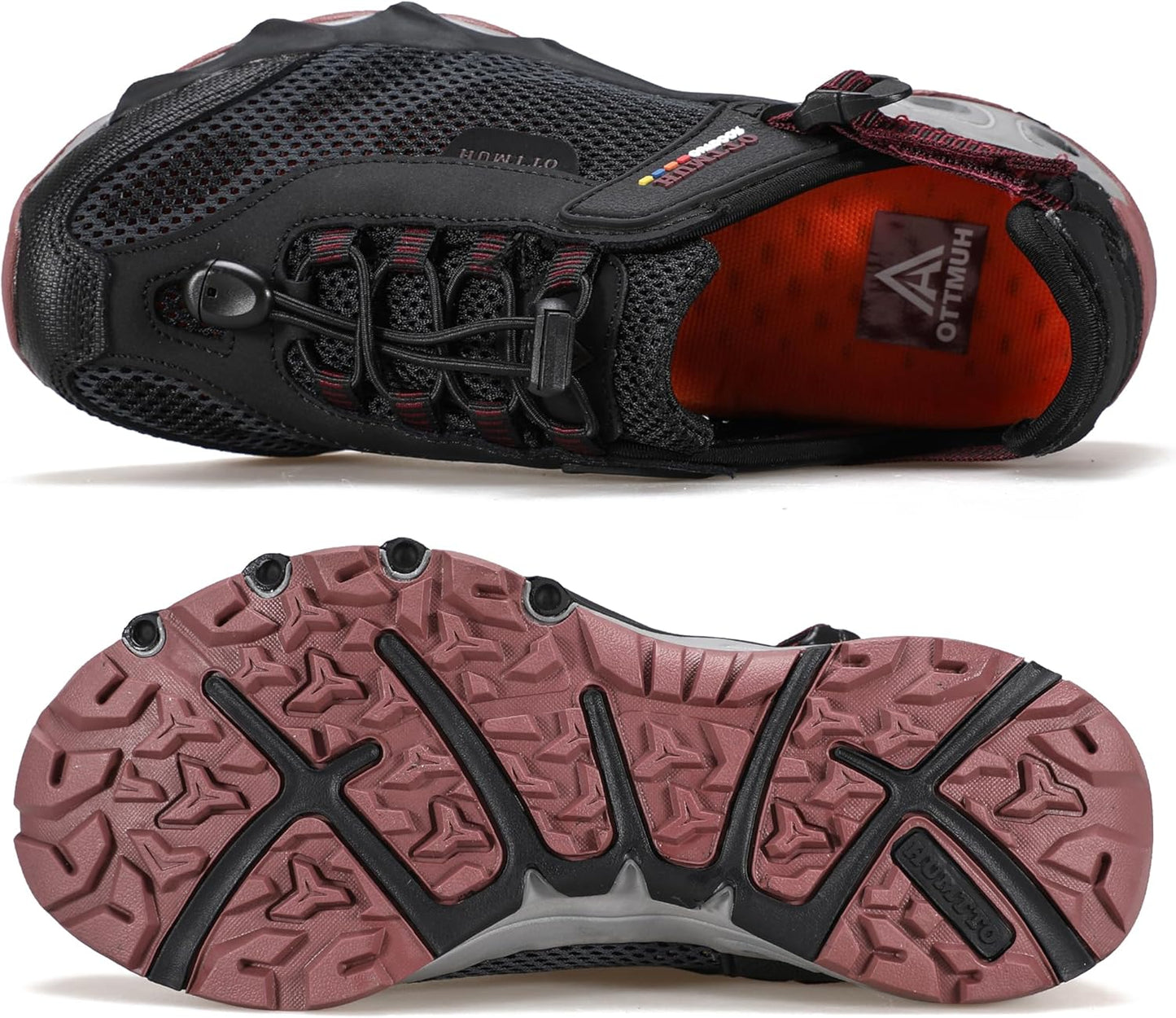 HUMTTO Women's Amphibious Water Shoes - Closed Toe Hiking Sandals Summer Outdoor Water Sandal Non-Slip River Shoes Quick Drying Aqua Shoe