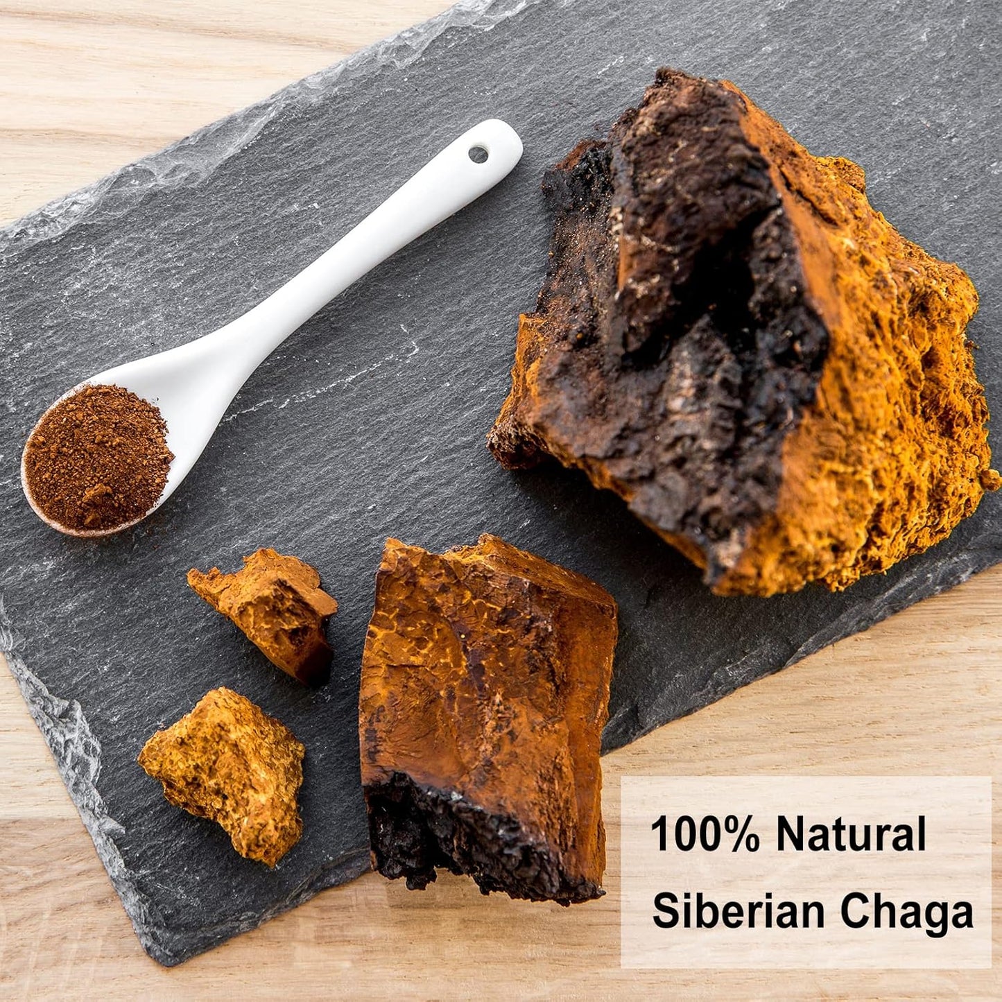 TEARELAE - Chaga Tea - 2g x 40 Count - Wild Harvest from Siberia - 100% Pure Natural Chaga Mushroom Tea Bag - Additive-Free - Non-GMO - Caffeine-free