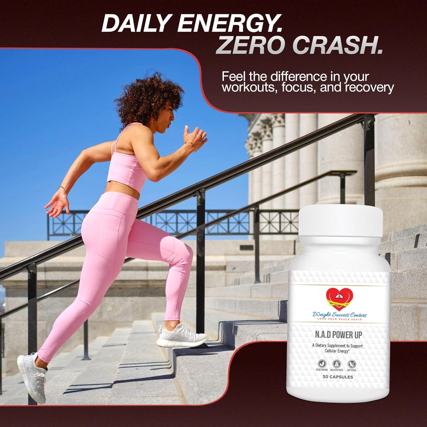 NAD+ Power Up Liposomal NAD+ Supplement – High Potency for Cellular Energy & Healthy Aging – Vegan, Gluten-Free, Non-GMO – for Men & Women – 30-Day Supply