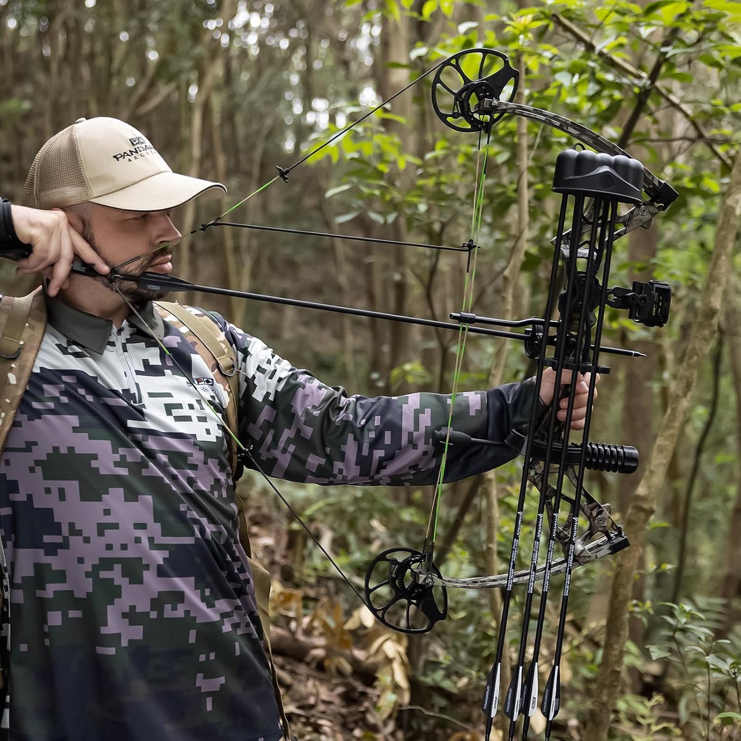 Compound Bow Package for Adults and Teens, 0-70 Lbs Draw Weight,23.5"-31" Draw Length,Limbs Made in USA,Lightweight Design,Archery Hunting Bow Set, Fully Adjustable,2024 New