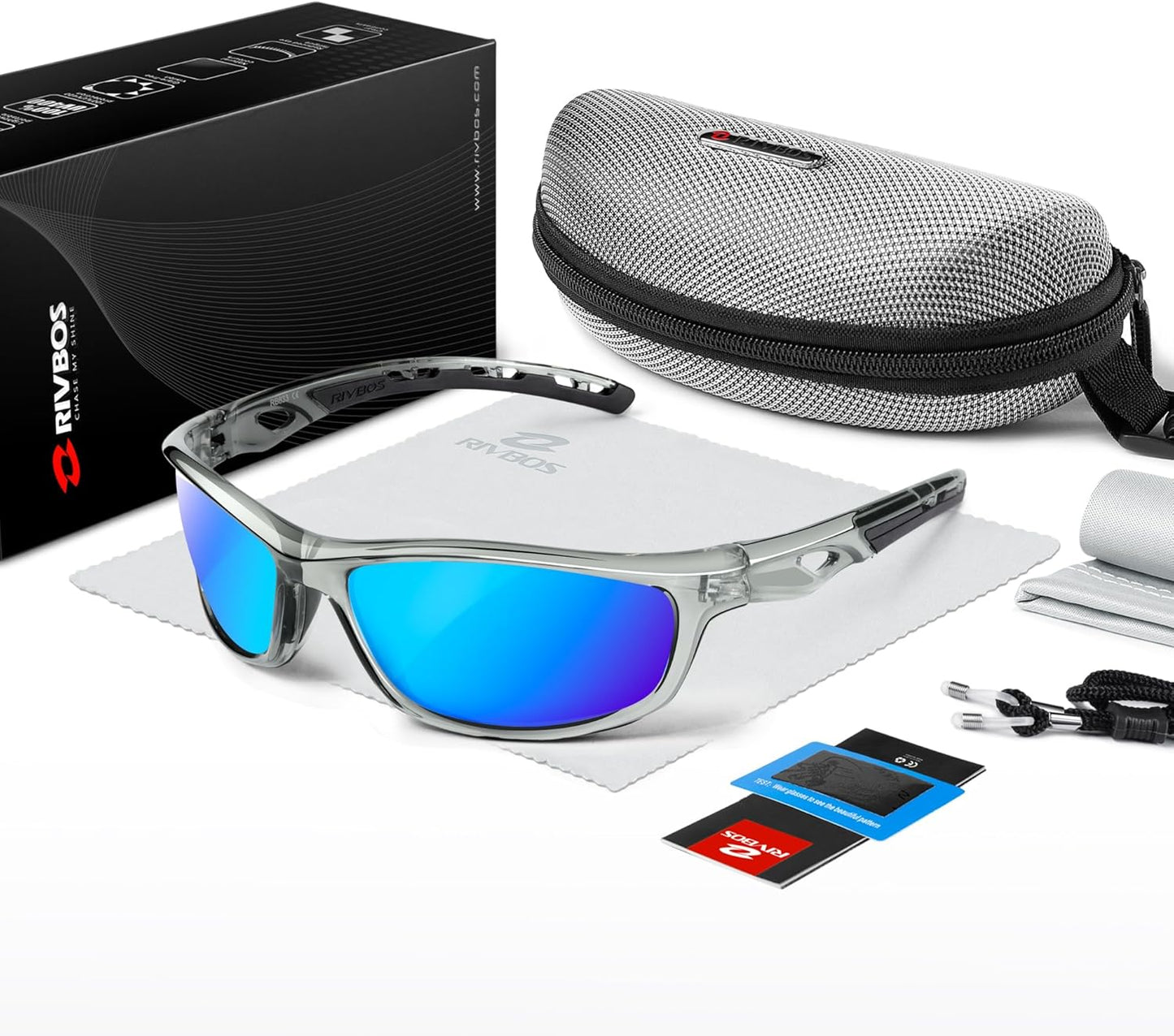 RIVBOS Sunglasses for Men Women Polarized UV Protection Sports Fishing Driving Shades Cycling RB833