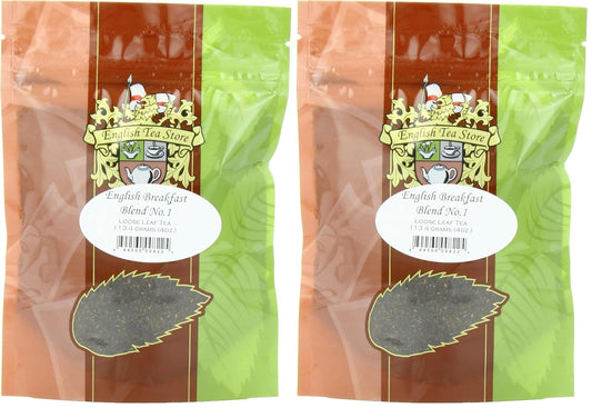 English Tea Store Loose Leaf, English Breakfast Blend No. 1 Tea Pouches - 4oz, 4 Ounce (Pack of 2)