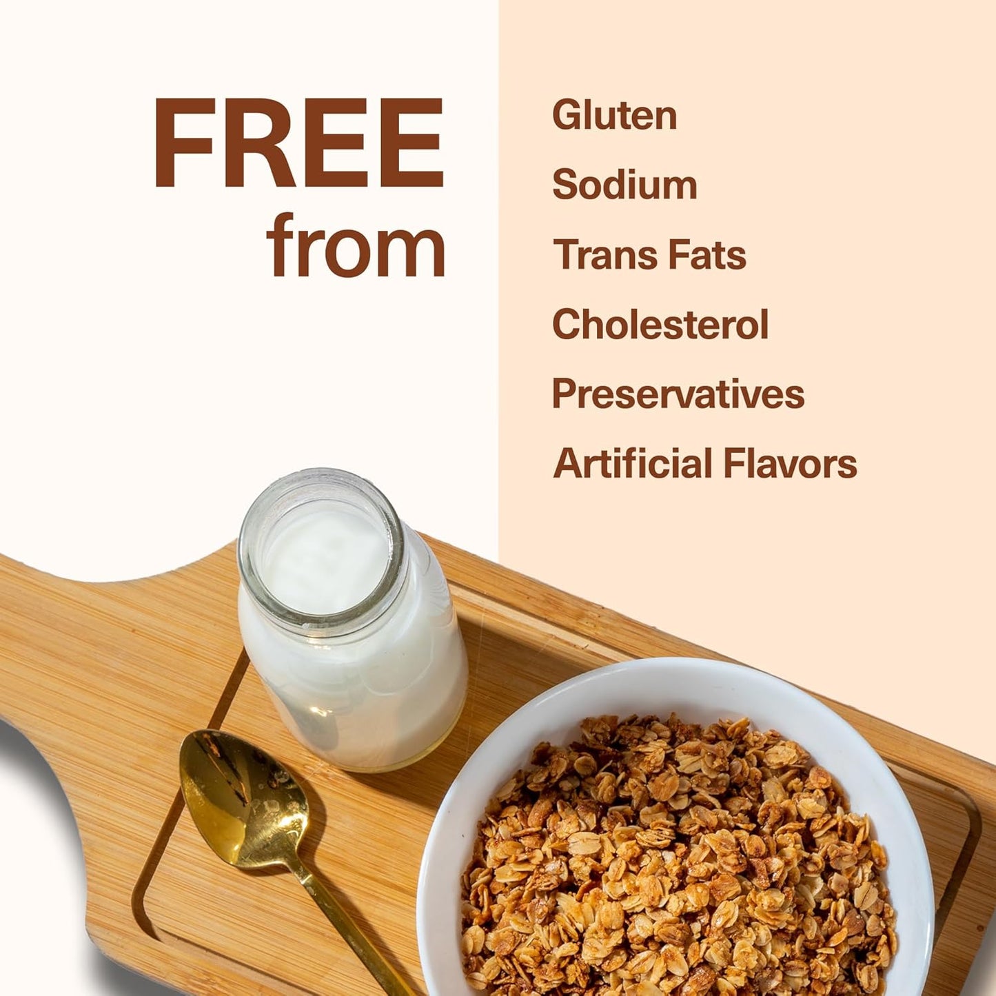 Kelly's Four Plus (Honey Maple) Healthy Granola Cereal with Whole Grain Oats, Honey, Maple Syrup - Non-GMO, Low Sugar, Sodium Free and Gluten Free Granola for Yogurt - 12oz (Pack of 4)