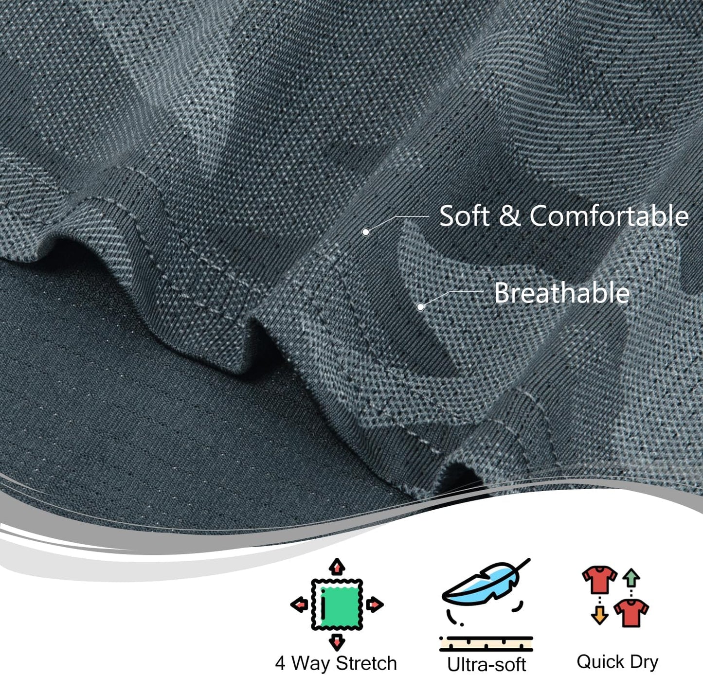 TAPULCO Mens Quick Dry Polo Shirts Camouflage Pattern Performance Athletic Lightweight Breathable Casual Golf Tshirts