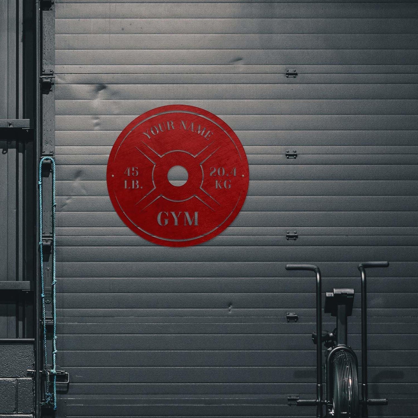 Personalized Home Gym LED Tin Metal Sign Multiple Sizes, Weight Lifting Exercise Workout Room Training Fitness Center Motivational Inspirational Quotes Decor Wall Art Hanging Accessories (09 LED)