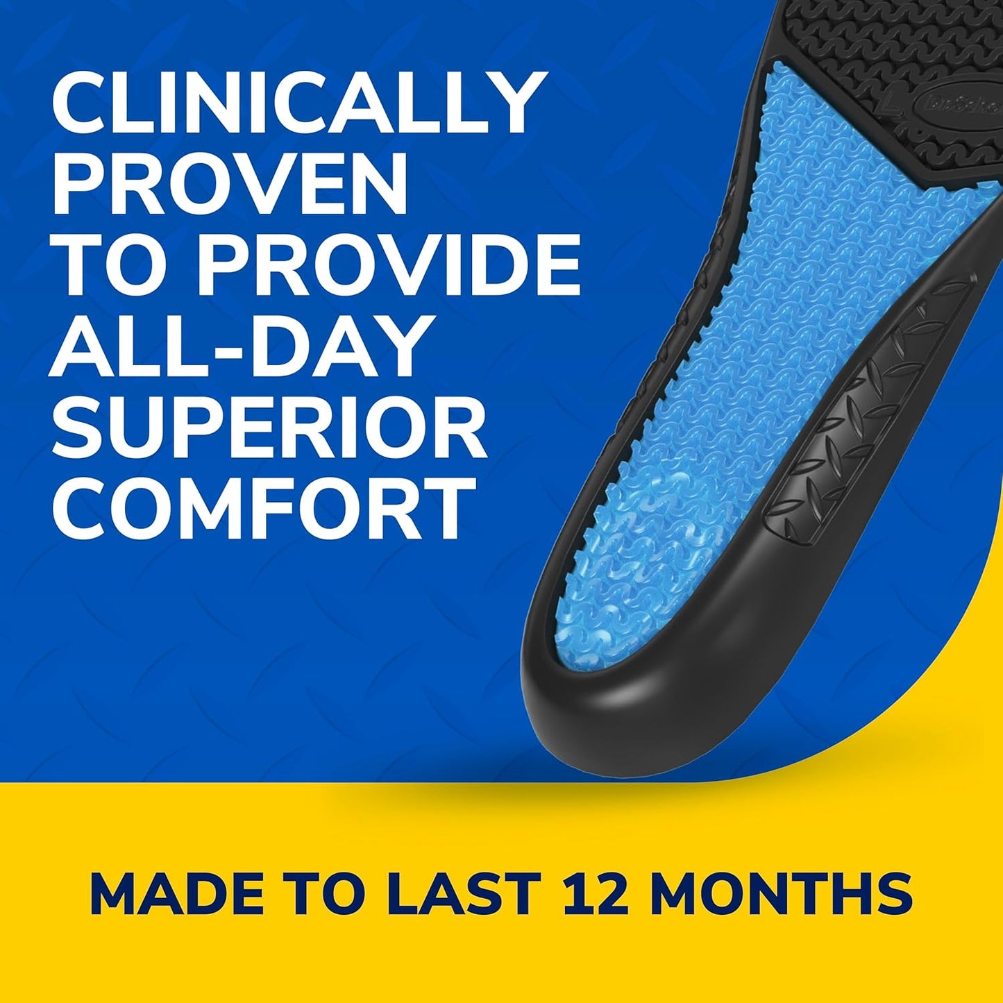 Dr. Scholl's Work All-Day Superior Comfort Insoles with Massaging Gel - Designed for Men & Women with Hard-Working Feet, Eliminates Sore Muscles and Tired Legs, Arch Support Inserts with Odor Control