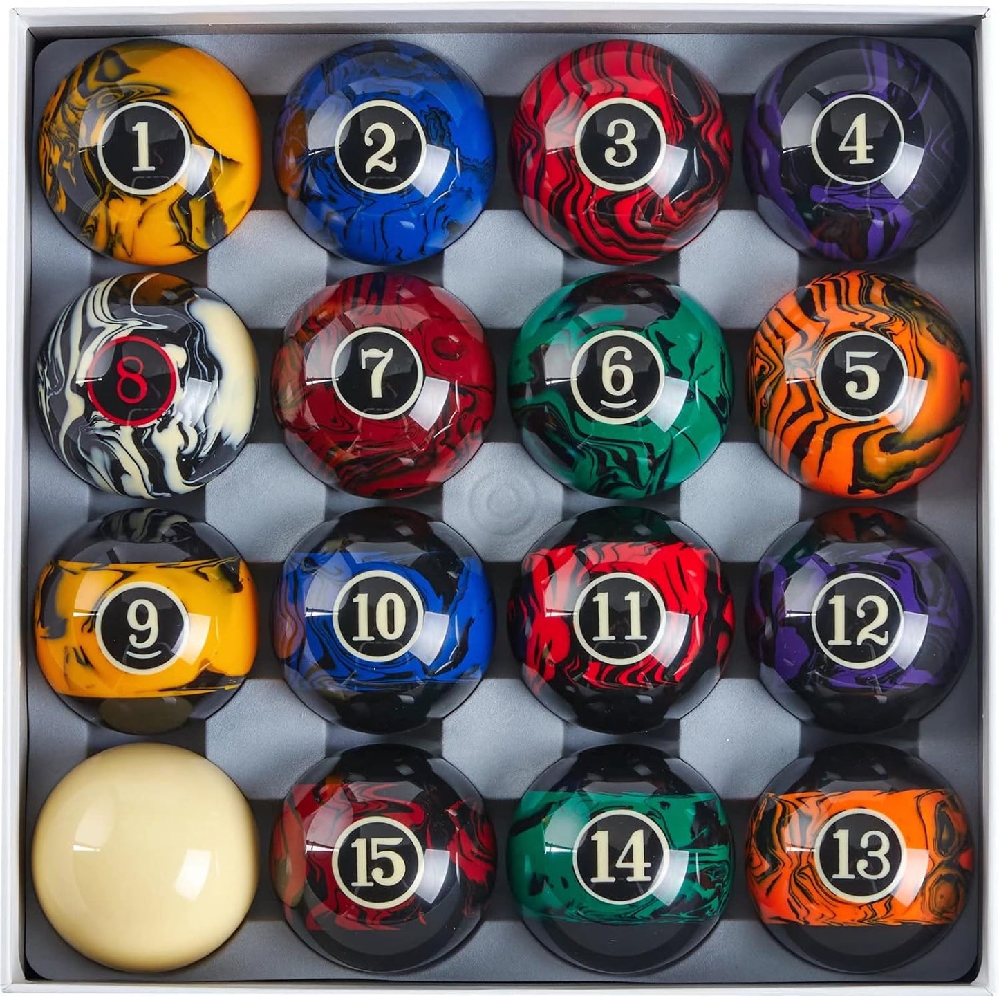 Premium Billiard Balls Pool Table Accessories 2-1/4" Regulation Size 16 Pool Balls Billiard Set