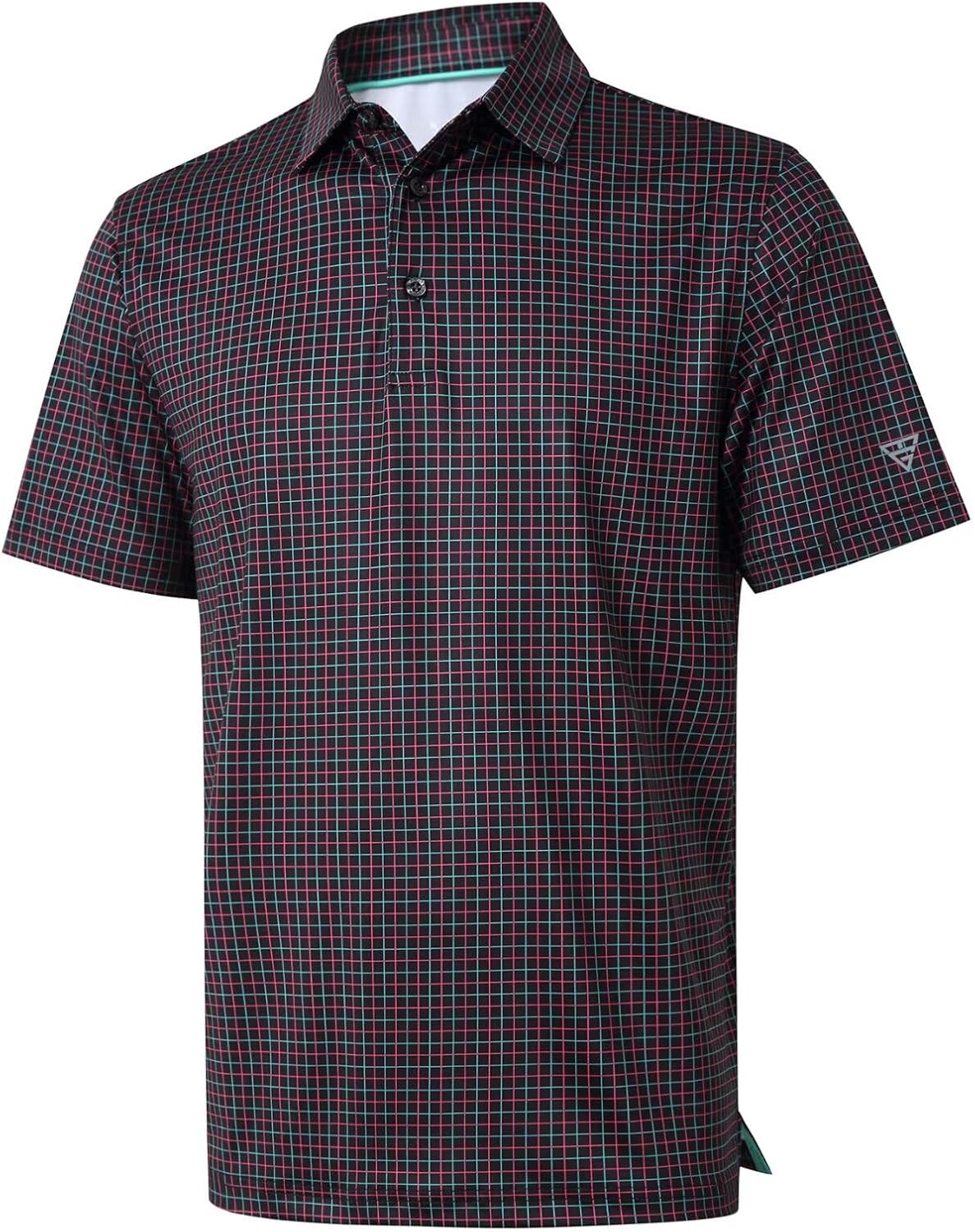 Men's Golf Polo Shirts Short Sleeve Striped Performance Moisture Wicking Dry Fit Golf Shirts for Men