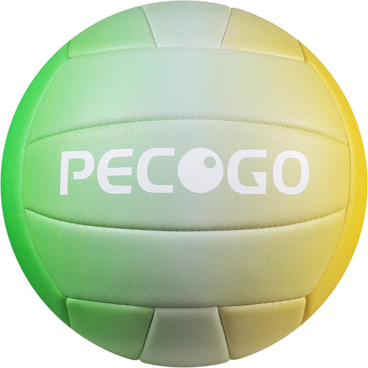 Size 5 Volleyball - Durable PU Leather, Indoor/Outdoor. Soft Control, Great Airtightness for Training/Games. Ideal for All Ages