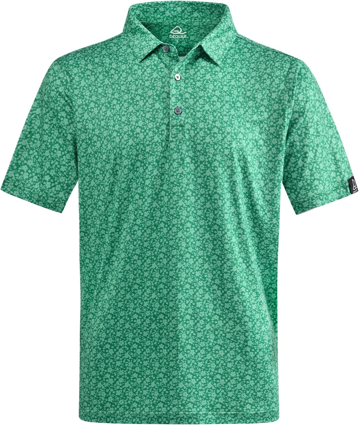 DEOLAX Mens Polo Shirts Fashion Print Mens Golf Shirt Dry Fit Mens Golf Polo Short Sleeve Quick Dry Funny Golf Shirt for Men