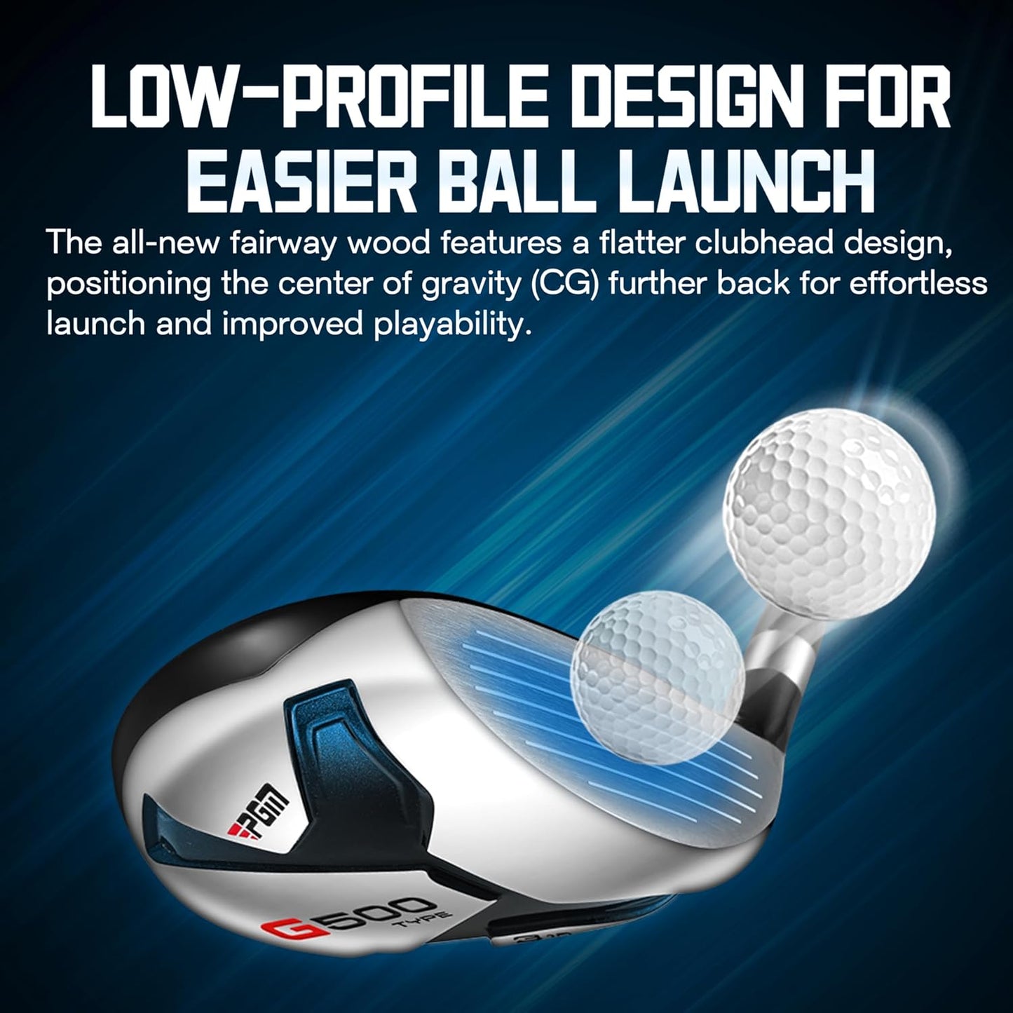 PGM Men's G Type Complete Golf Club Set - Titanium #1 Driver, Draw-Biased Hybrid, High-Strength Iron Set, High Forgiveness Putter, with Stand Bag