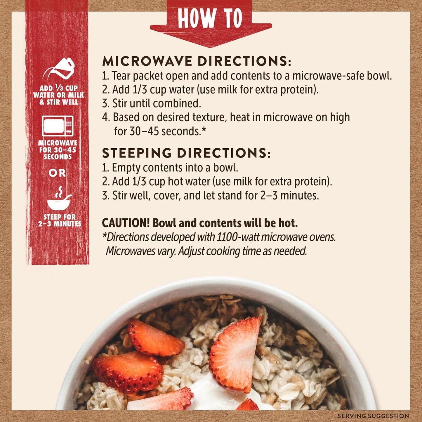 Kodiak Cakes Strawberries & Cream Oatmeal Packets (Pack of 6)