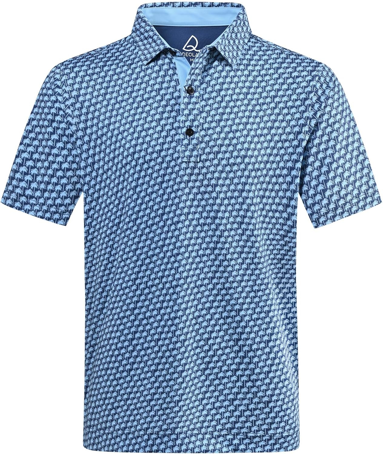 DEOLAX Mens Polo Shirts Fashion Print Mens Golf Shirt Dry Fit Mens Golf Polo Short Sleeve Quick Dry Funny Golf Shirt for Men