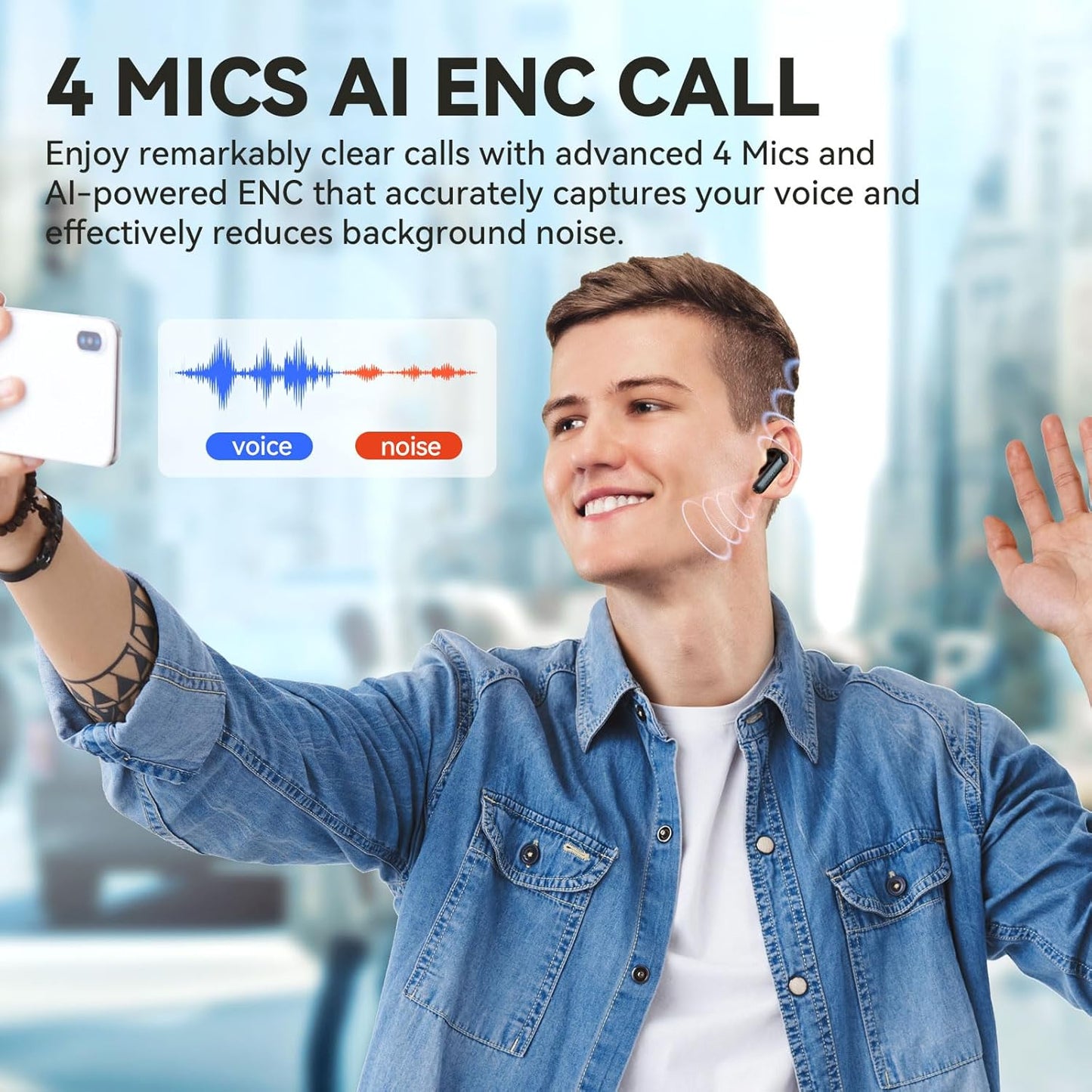 EarFun Air Life Wireless Earbuds, 12mm Driver with Deep Bass, Bluetooth 5.4 in-Ear Earbuds, 4 Mics AI ENC Call, 35H Playtime, 30 Preset EQs Via App, Comfortable Fit, Fast Charging, IPX5 Waterproof