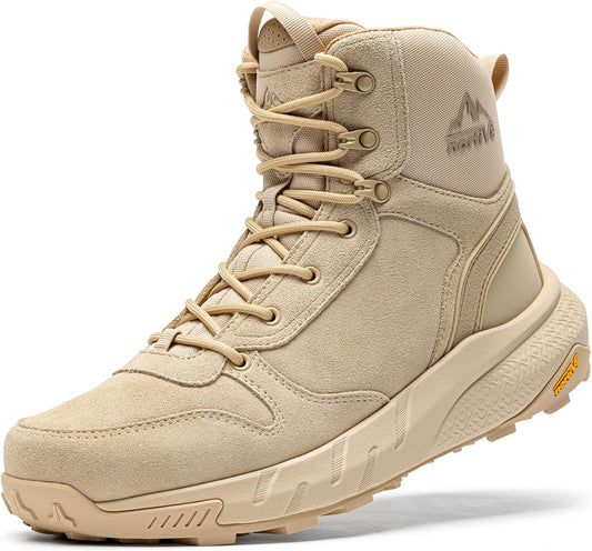 NORTIV 8 Men's Military Tactical Boot Lightweight Comfortable Boots for Work All Day Side Zipper Motorcycle Combat Hiking Boots Metrostrike(8-9 Inches)