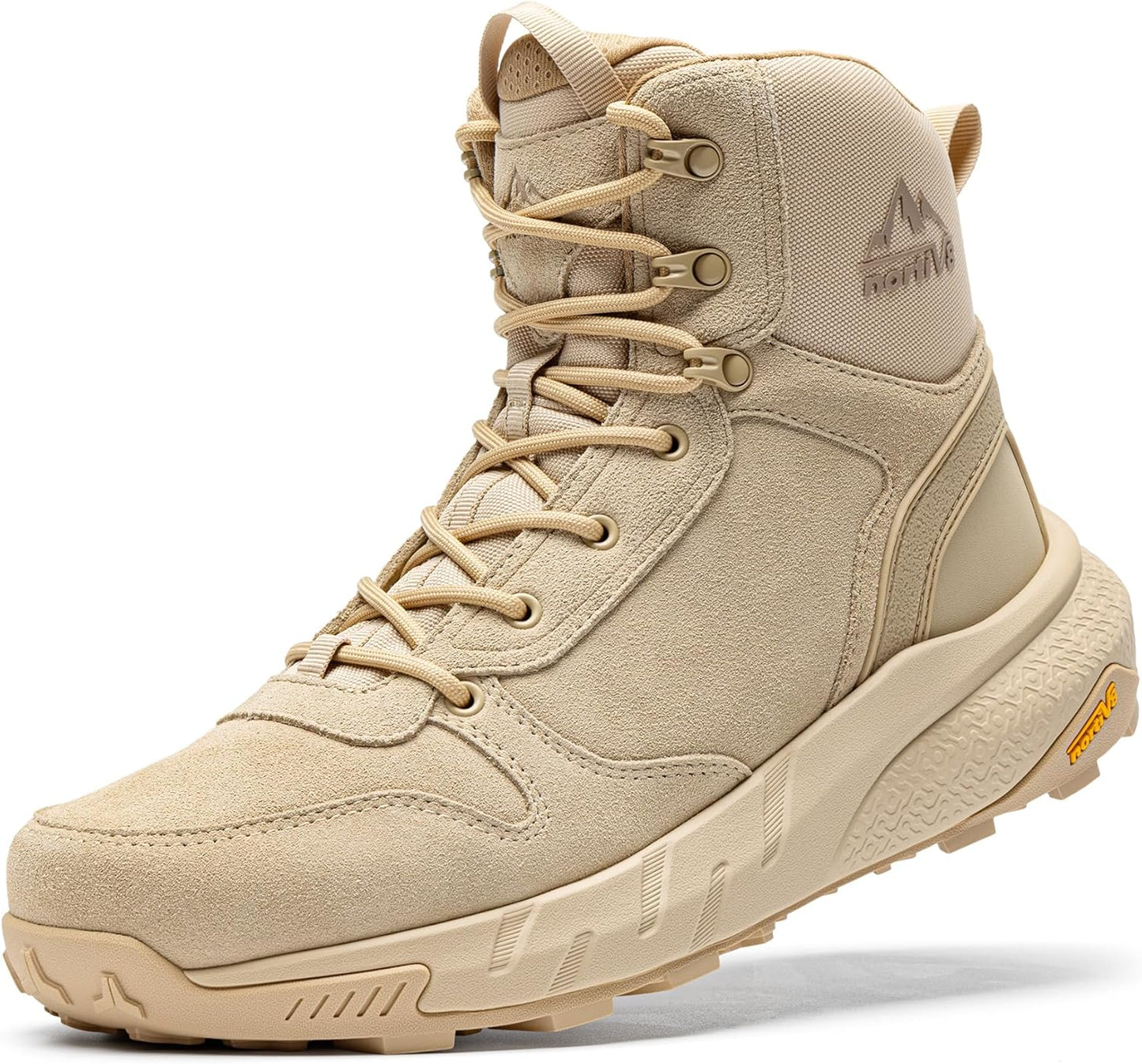 NORTIV 8 Men's Military Tactical Boot Lightweight Comfortable Boots for Work All Day Side Zipper Motorcycle Combat Hiking Boots Metrostrike(8-9 Inches)