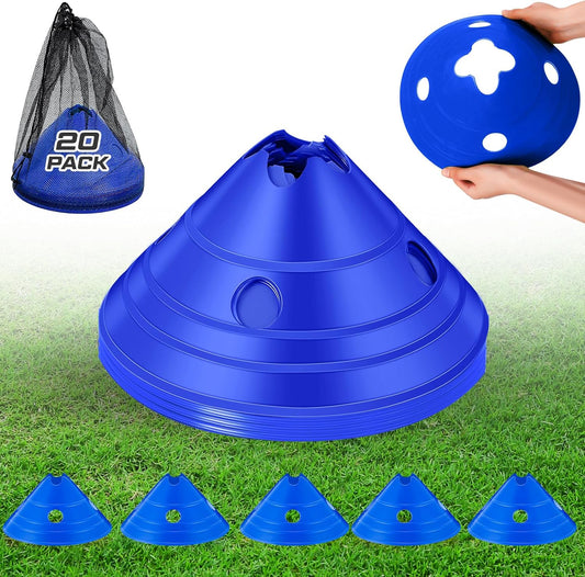 ShinyRelief Jumbo Disc Cones Jumbo Soccer Cones with Mesh Bag Giant Large Agility for Soccer Training Adult Sports