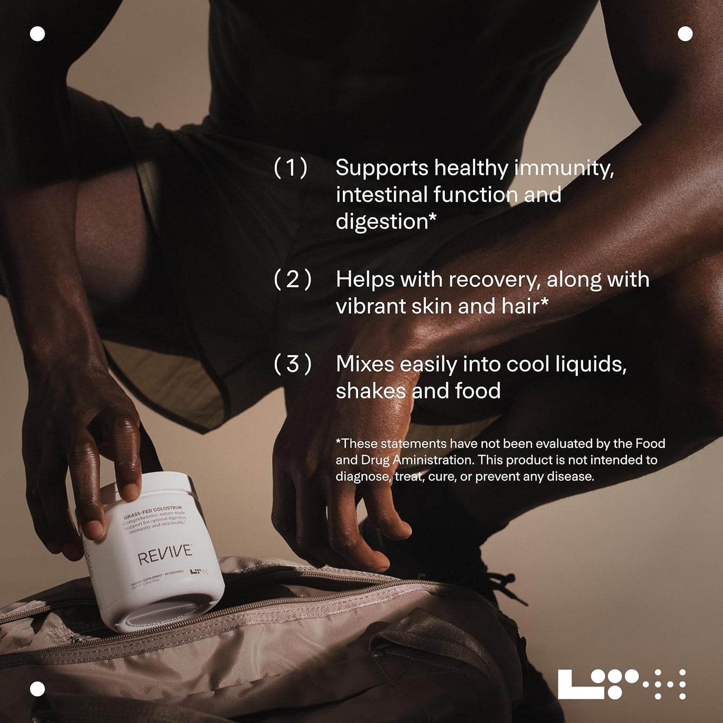 LTH Revive Grass-Fed Colostrum Powder - Trusted by Life Time Fitness Members - Supports Digestion, Skin & Immune Health - Sourced from First-Milking Colostrum - 45 Servings