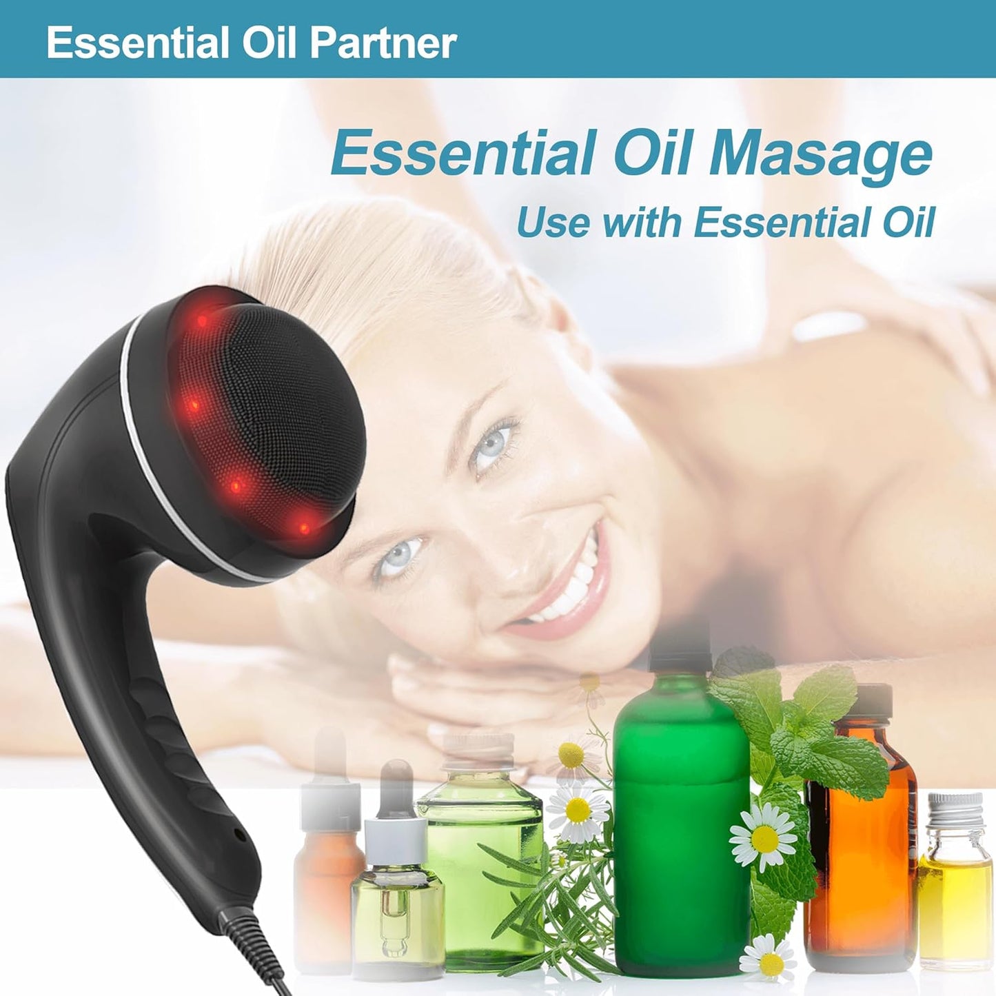 Body Sculpting Machine, Handheld Cellulite Massager, Body Shaper for Women,Lymphatic Drainage Massage for Stomach Belly Thighs Arm Butts with 8 Massage Heads Attachment 2 Mesh Covers