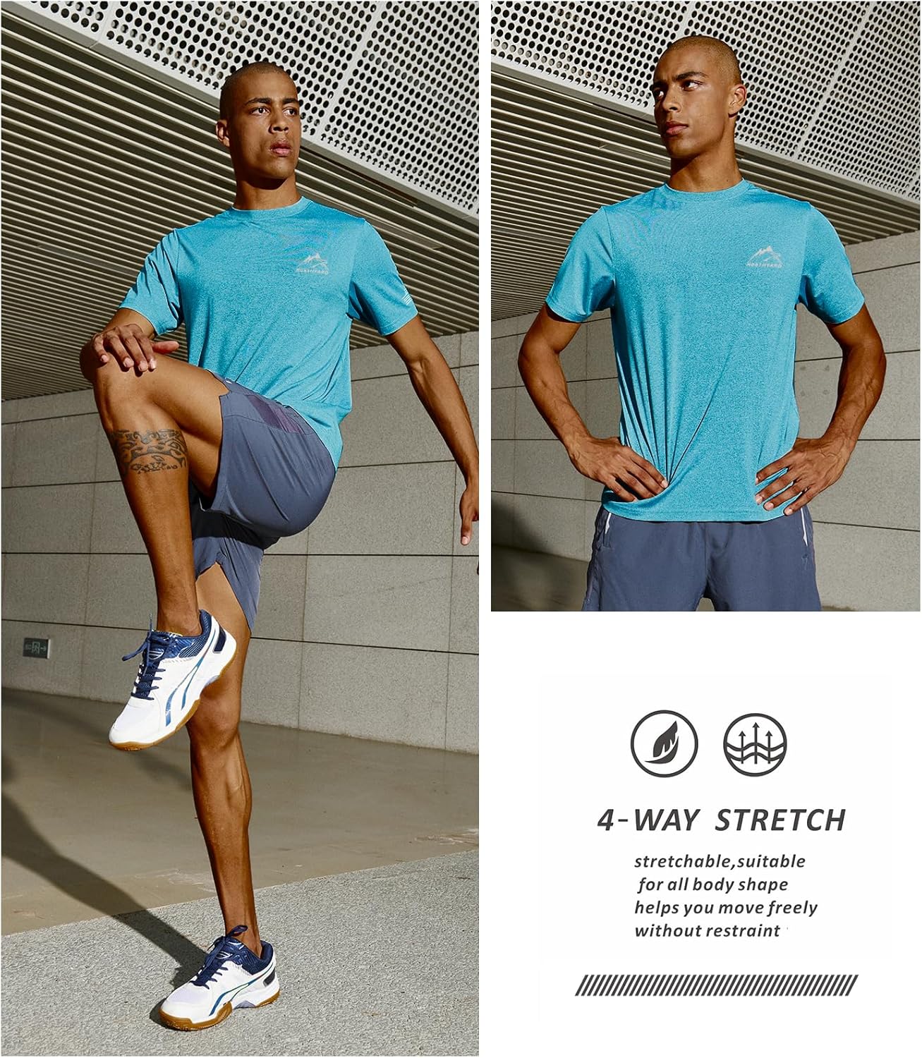 NORTHYARD Men's UPF 50+ Sun Protection Shirts Swim SPF UV Quick Dry Short Sleeve T-Shirts for Athletic Fishing Rash Guard