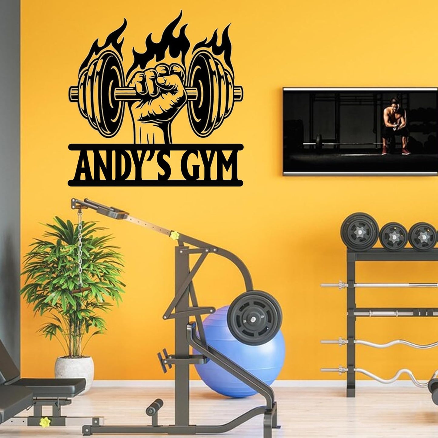Luxury Personalized Gym Metal Sign, Custom Home Gym Sign, Home Gym Decorations, Gifts for Fitness Lovers, Workout Room Decor, Gym Signs for Home Gym, Christmas Gifts 2