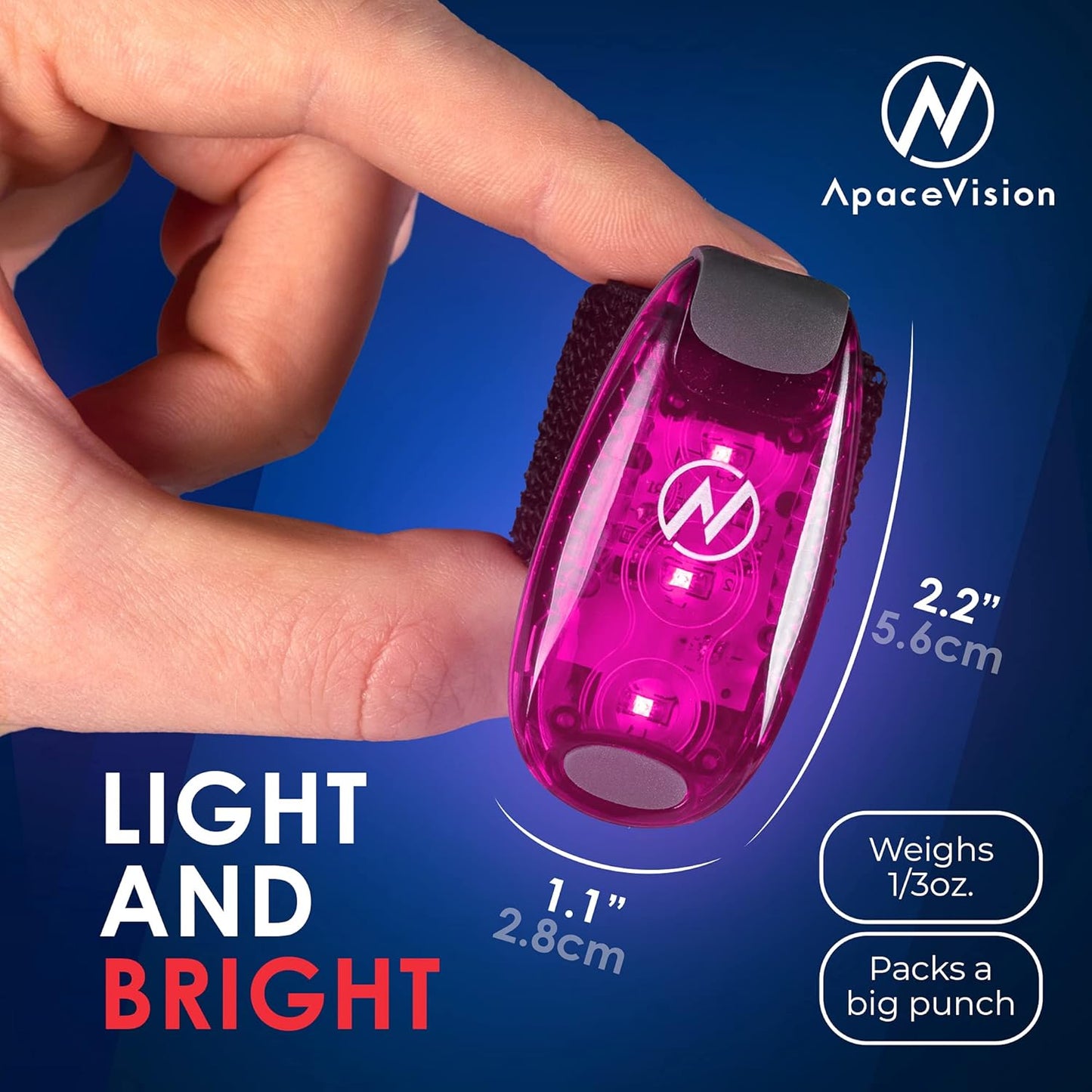 LED Safety Light (2 Pack) - Clip On Strobe/Running Lights for Runners, Dog, Bike, Walking, Boat, Kayak, Stroller and More - High Visibility Accessories for Your Reflective Gear, Bicycle