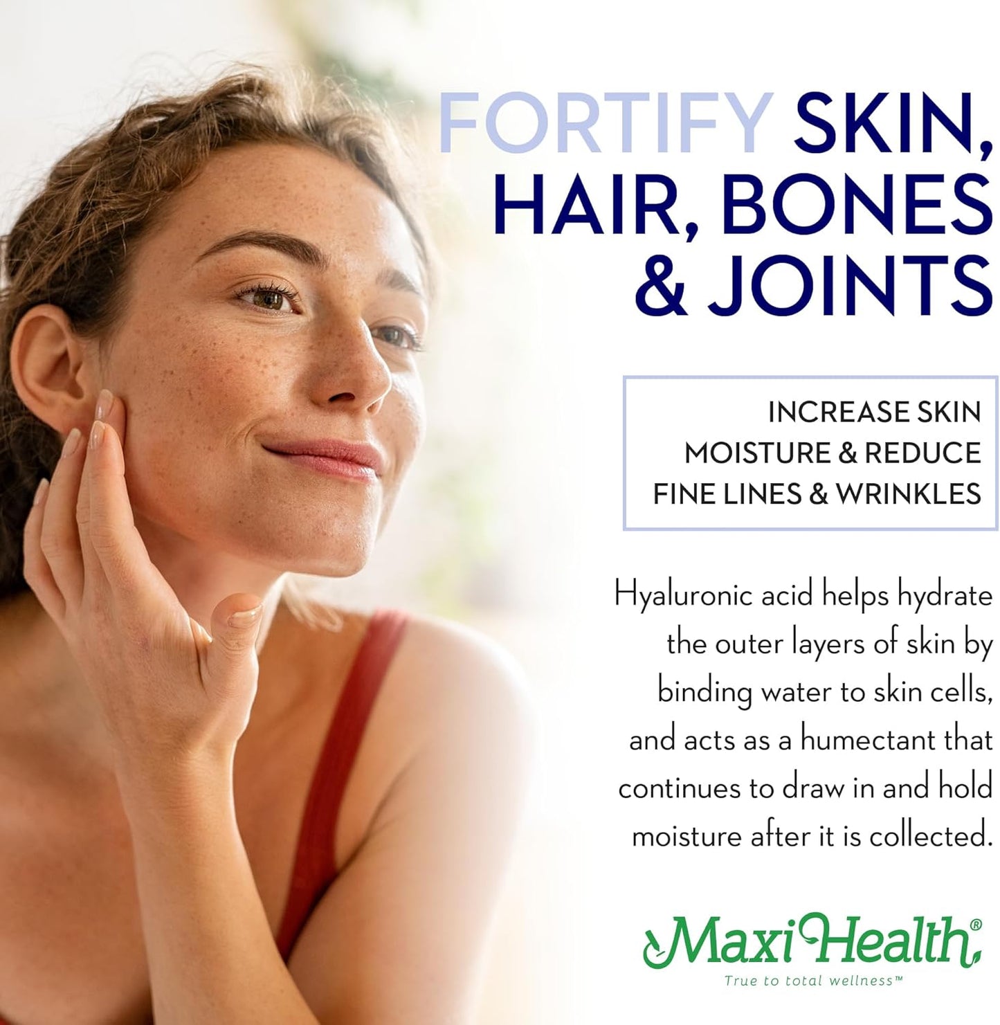 Maxi Health Marine Collagen Pills – 1000 mg Type 1 Collagen for Women & Men with Hyaluronic Acid Supplement for Joint & Skin Support – Unflavored, Clean Kosher Capsules (180 Maxicaps)