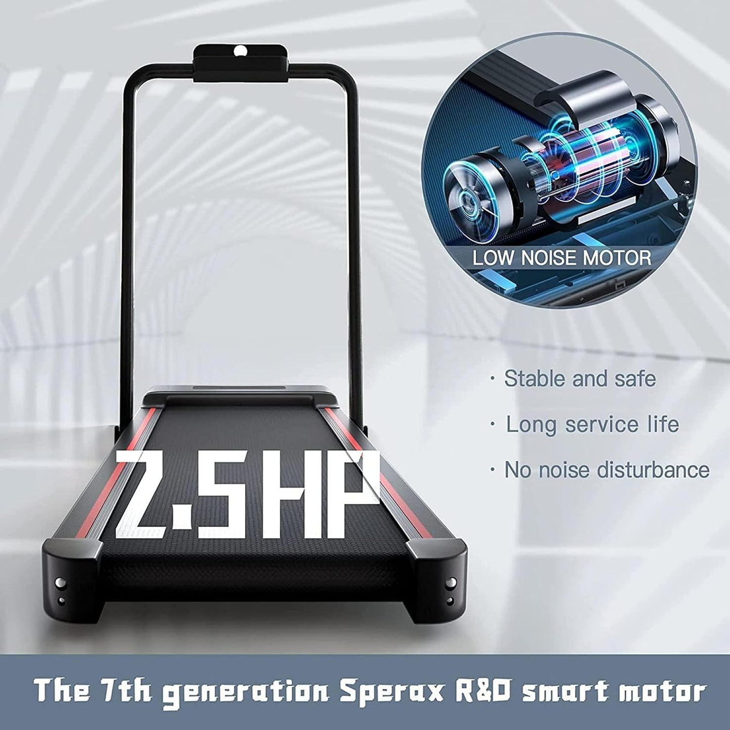 Sperax Walking Vibration Pad with APP, 3 in 1 Under Desk Treadmill, 2.5HP Low Noise Walking Treadmill Pad with Remote Control,Portable Treadmills for Home Office