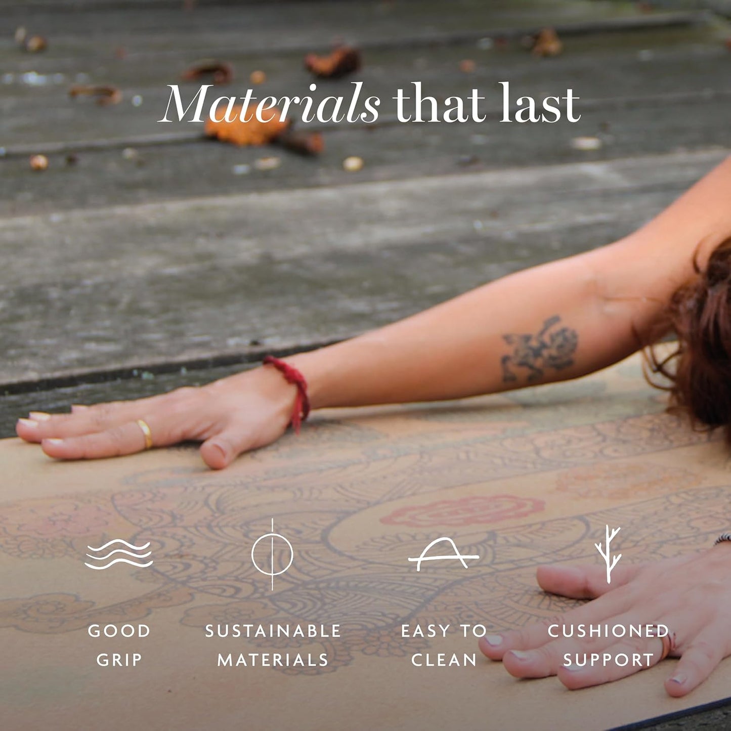 Cork Yoga Mat - Artist Designed, Premium Printed Eco-Friendly Non-Slip mat, Great for Regular & Hot Yoga, Pilates, Workouts 72 inch x 24 inch x 3mm Thick