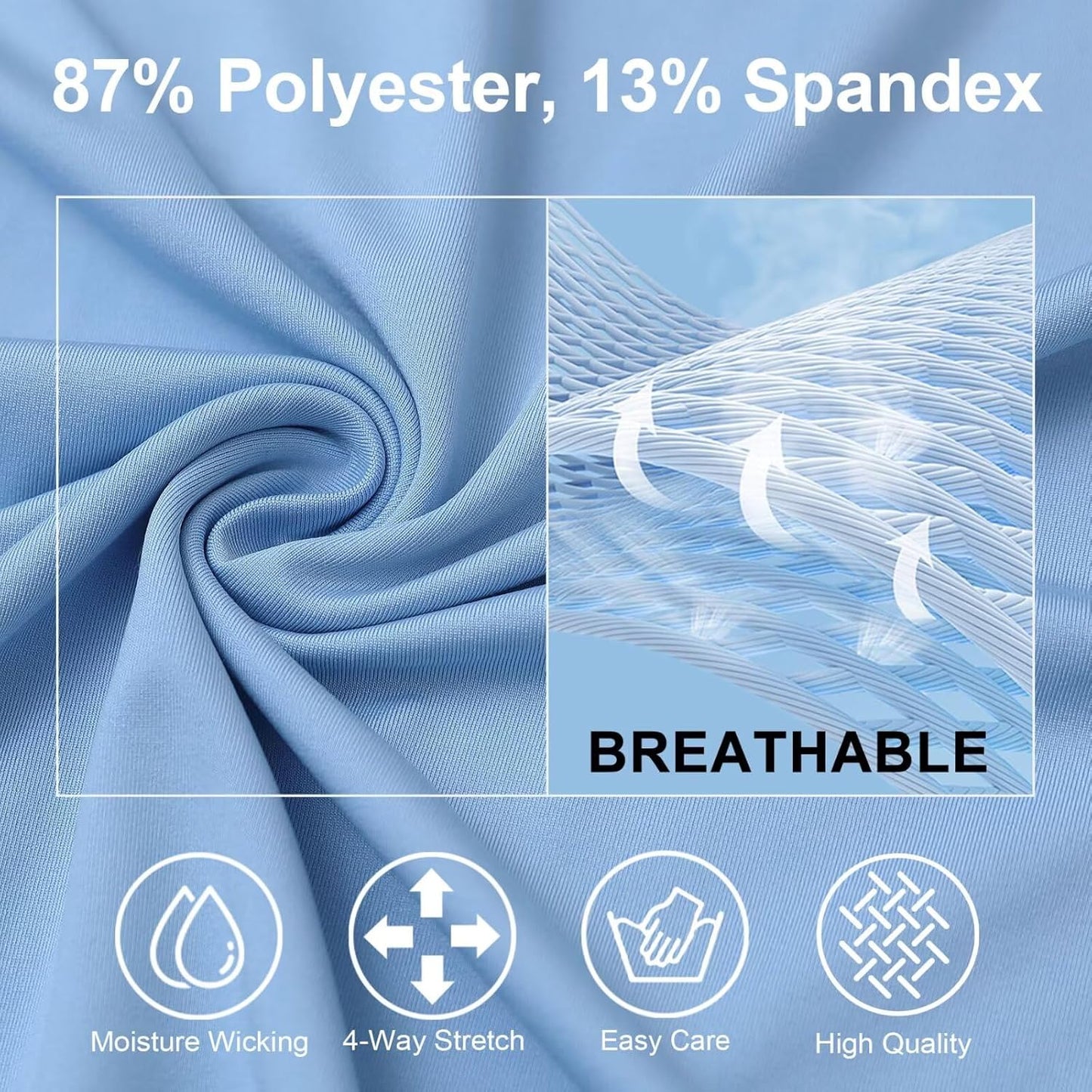 M MAELREG Collarless Golf Shirts for Men Dry Fit Moisture Wicking Performance Solid Casual Mens Henley Shirts Short Sleeve