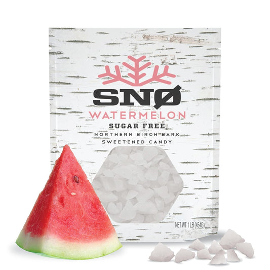 Watermelon KETO Xylitol Candy Chips - SNØ 1LB Bag - Sugar-Free Candy With Only 2 Ingredients | Low Carbs, Diabetic-Friendly, Non-GMO, Vegan, GF & Kosher | Purest candy in the world!