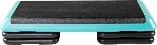 The Original STEP Exercise Step Platform, Health Club Size Stepper for Exercise at Home with 4 Stackable Risers for Height Adjustments