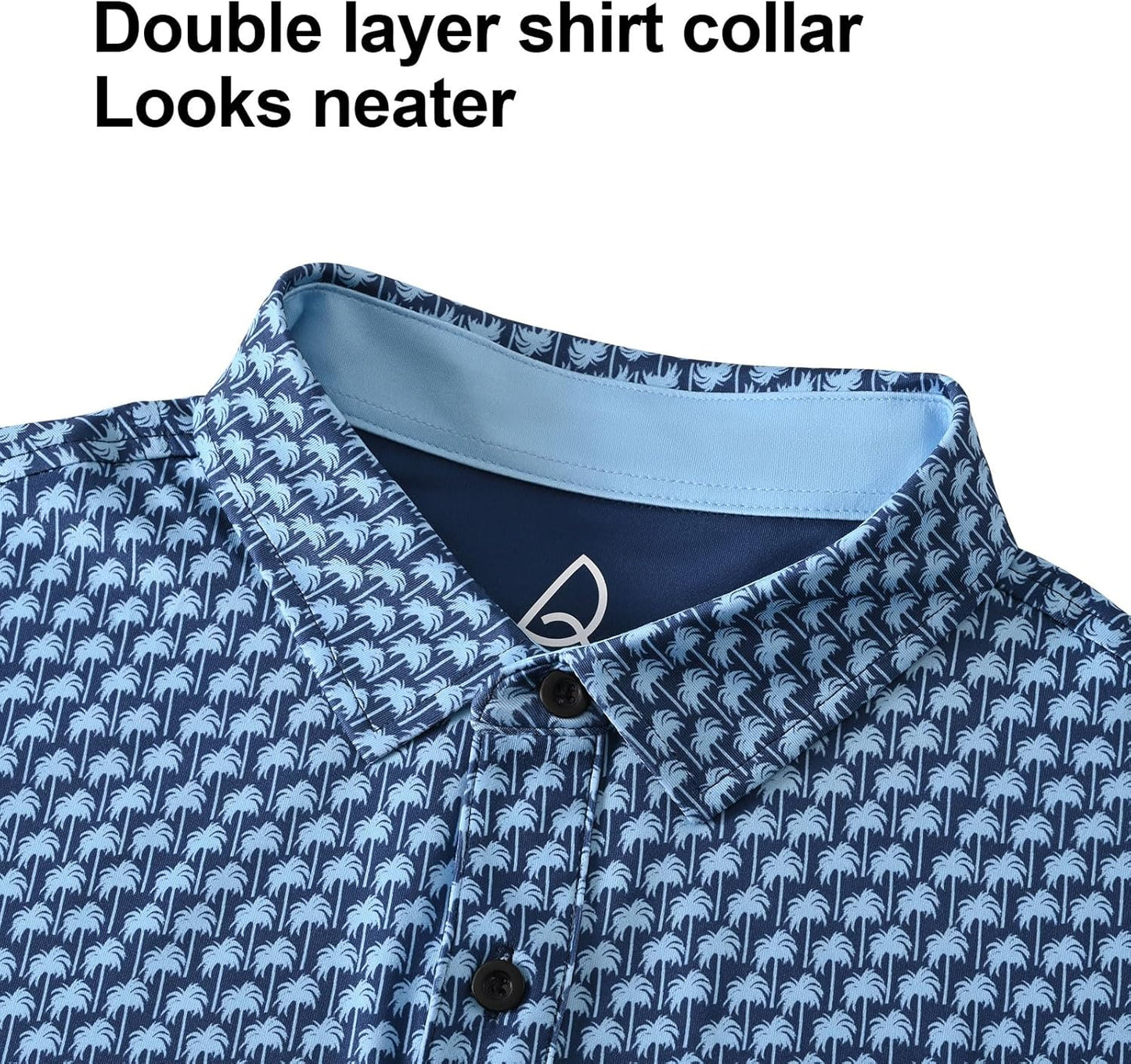 DEOLAX Mens Polo Shirts Fashion Print Mens Golf Shirt Dry Fit Mens Golf Polo Short Sleeve Quick Dry Funny Golf Shirt for Men