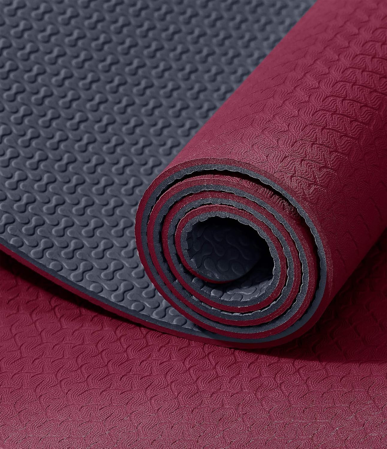 IUGA Yoga Mat Non Slip Anti-tear Pilates Mat Eco Friendly Hot Yoga Mats Thick for Workout & Exercise(72"x 24"x 6mm)