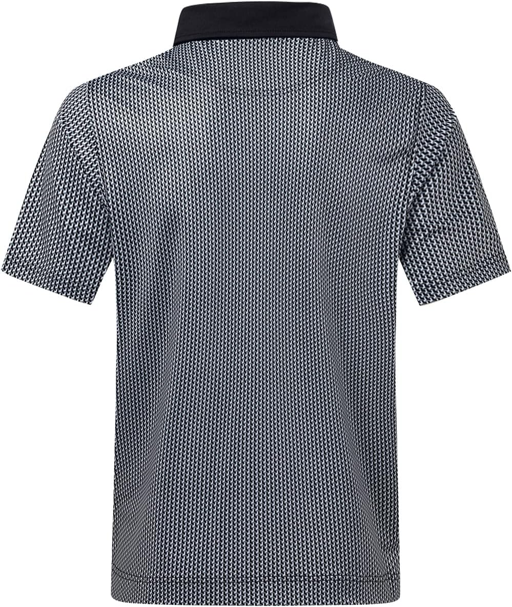 DEOLAX Mens Polo Shirts Fashion Print Mens Golf Shirt Dry Fit Mens Golf Polo Short Sleeve Quick Dry Funny Golf Shirt for Men