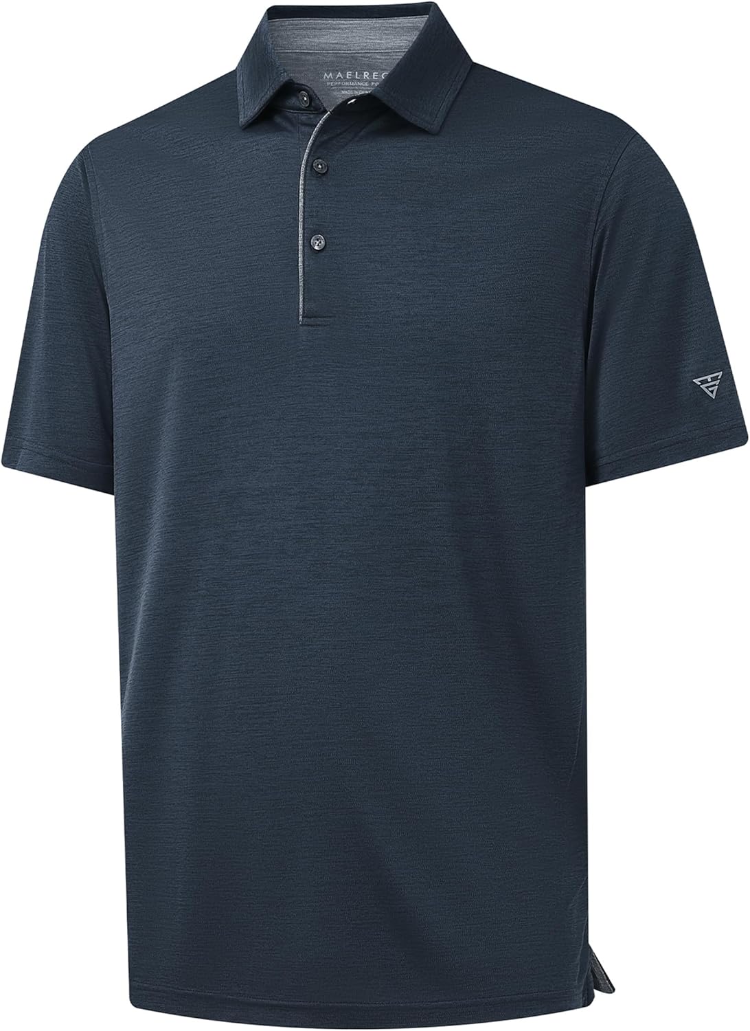 M MAELREG Golf Shirts for Men Short Sleeve Dry Fit Casual Striped Performance Moisture Wicking Collared Mens Polo Shirts