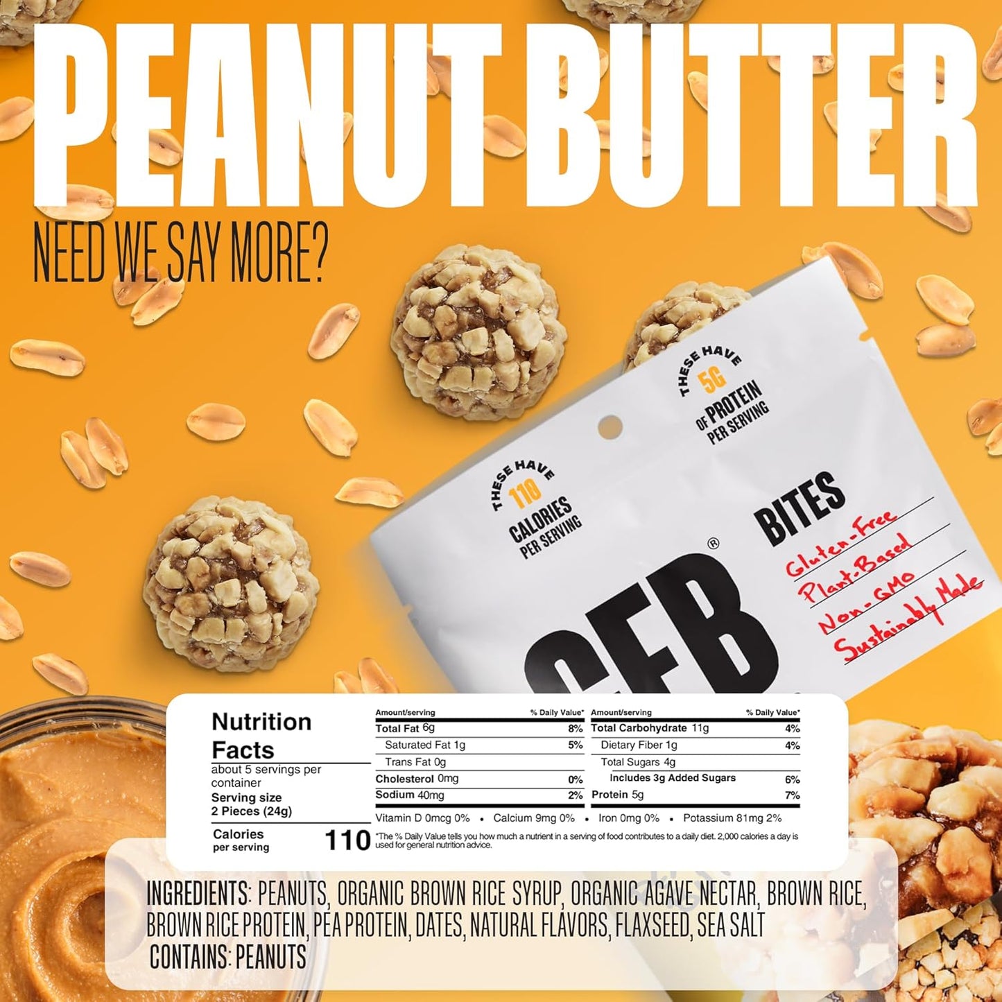 The GFB Variety Pack Protein Bites - Gluten Free, Plant Based, Non GMO, Sustainably Made – Ridiculously Tasty, Healthy, Vegan, Protein Energy Balls, 4 oz (6 Count)