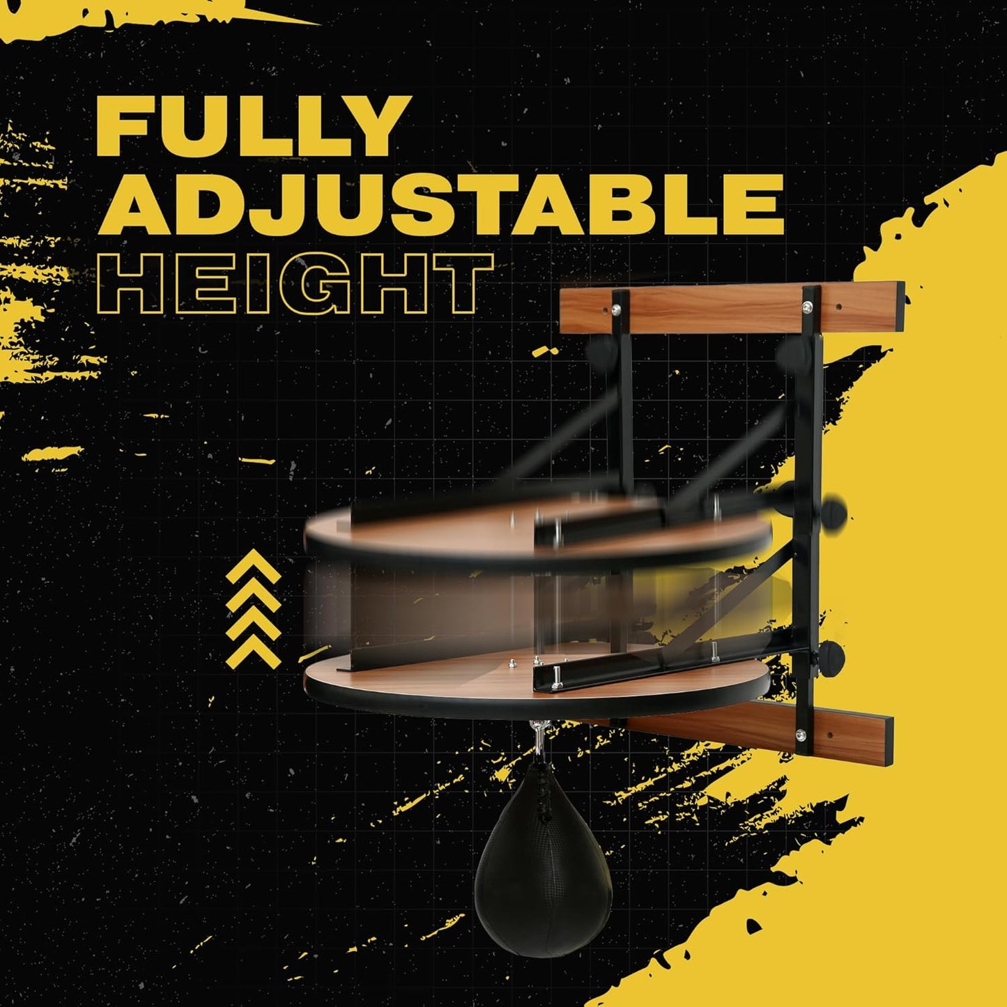 Houseables Speed Bag, Speed Bags for Boxing, Speedbag, Speedbag Platform, Punching Ball, Wall Mount Stand, Adjustable Height, Training Equipment, Wall Mounted Kit, Swivel Ball, Home, Gym, Professional