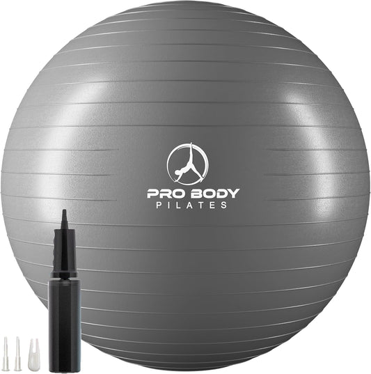 ProBody Pilates Exercise Ball - Multiple Sizes Gym Grade Balance Ball for Fitness, Yoga, Workout, Pregnancy & Physical Therapy