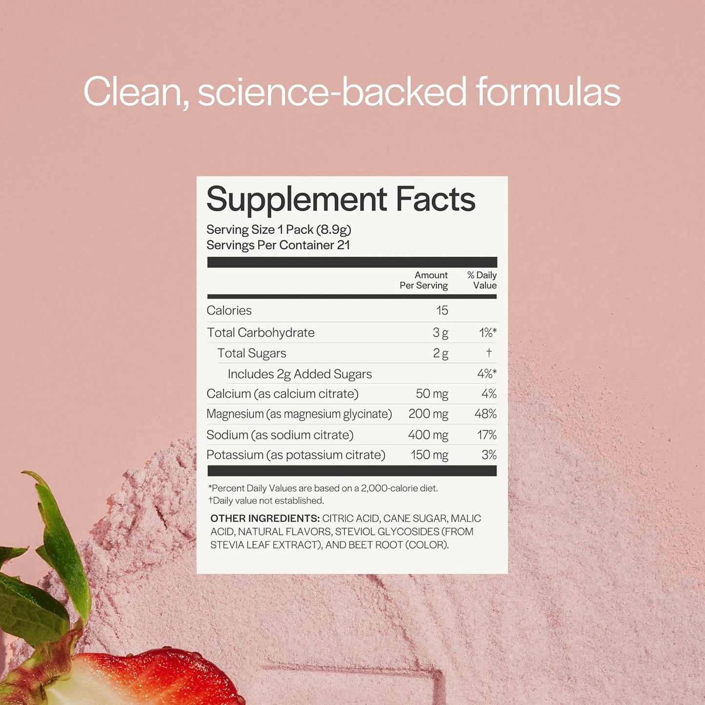 Gainful Hydration Powder Packets, Caffeine Free with Key Electrolytes Magnesium and Sodium, Energy Support, Low Sugar, Strawberry Lemonade, 21 Sticks